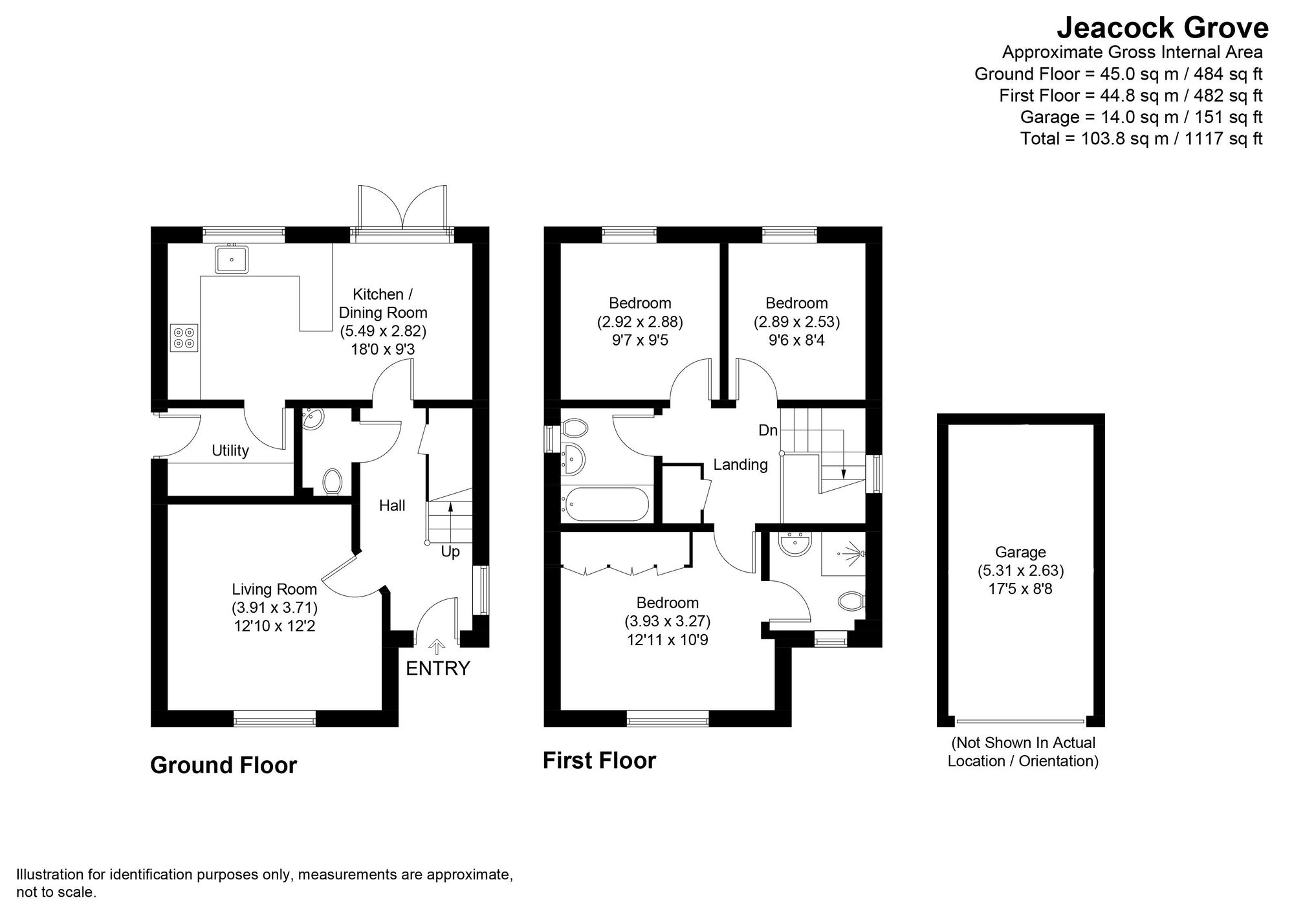 35 Jeacock Grove, Pershore floorplan