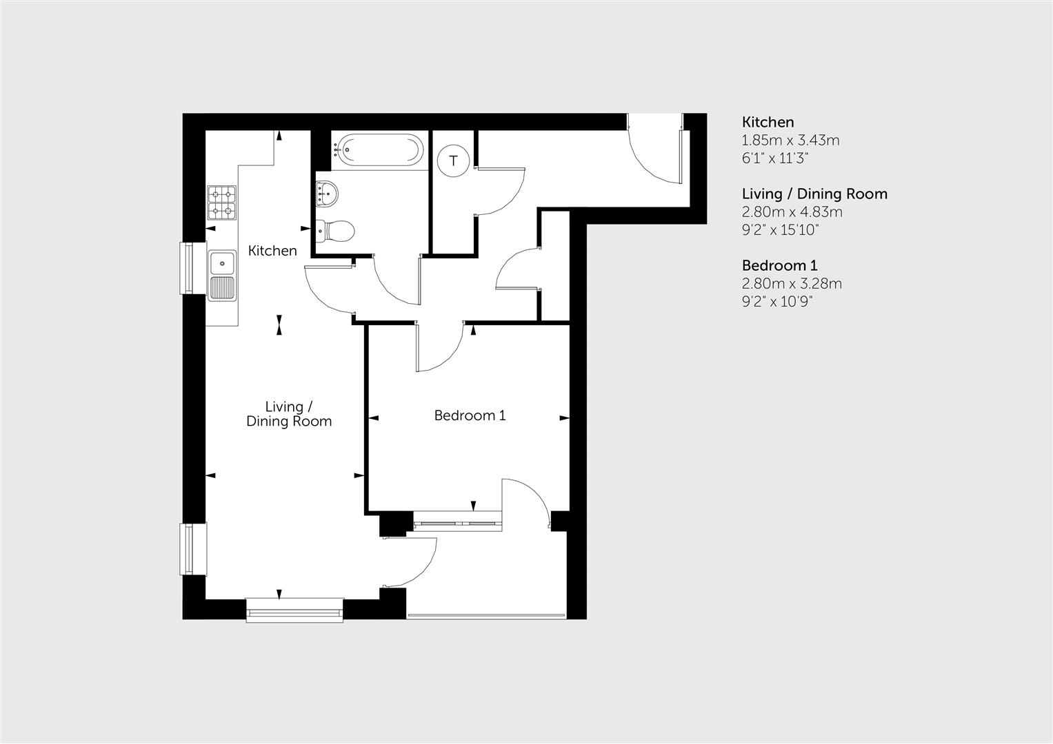 Chatham Heights, 115, Plot 20 Chatham Street, Reading floorplan