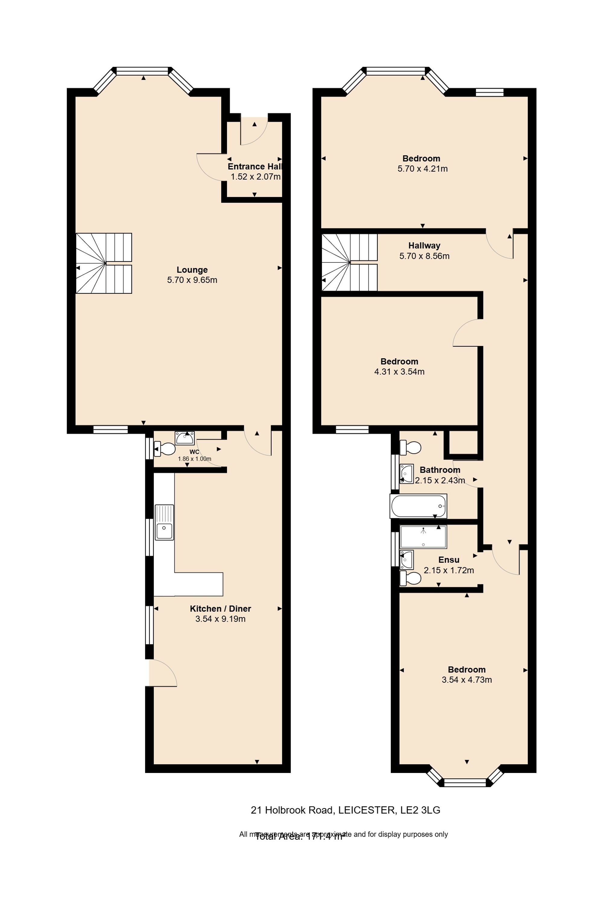 21 Holbrook Road, Leicester floorplan