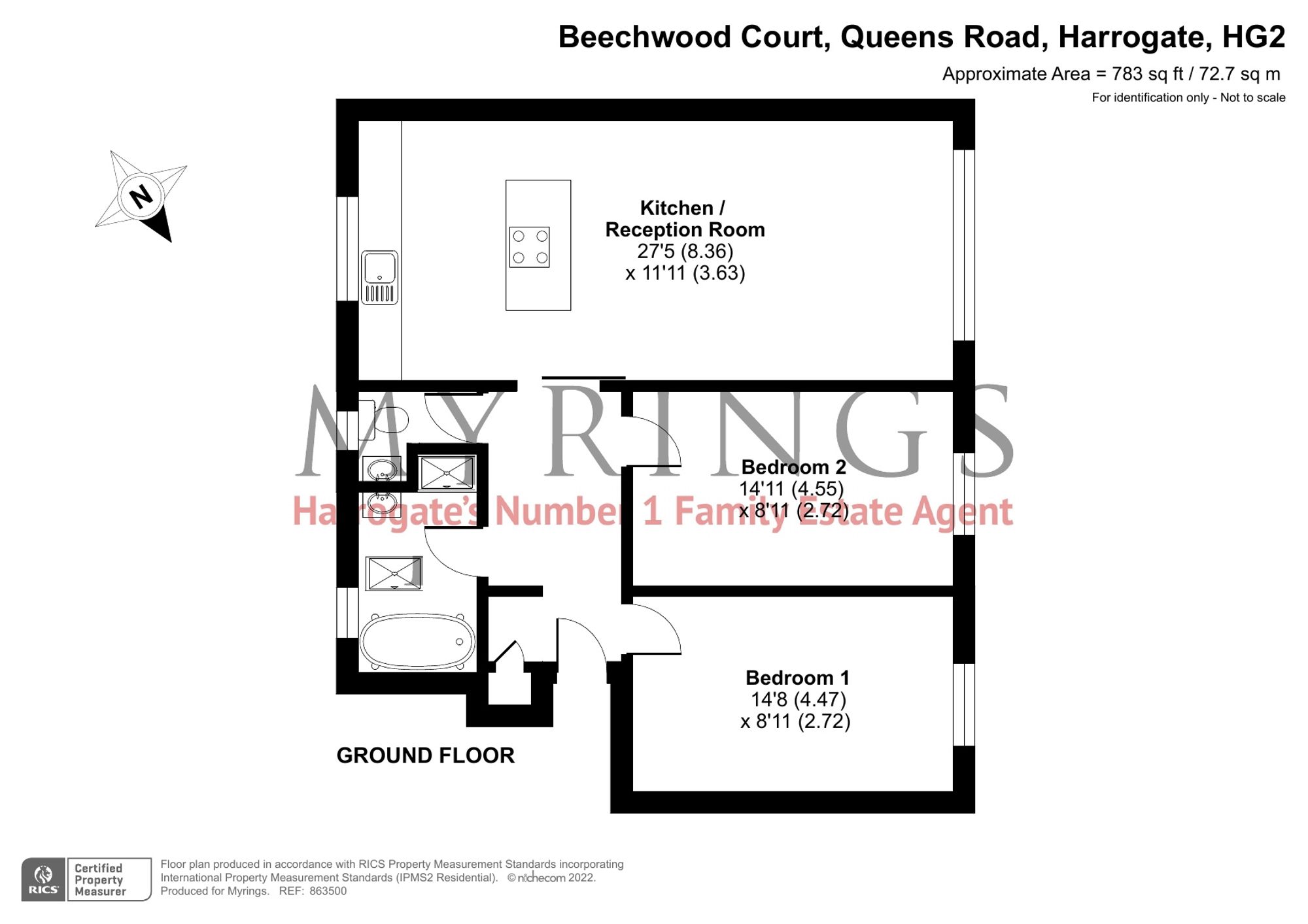 Queens Road, Harrogate HG2, 2 bedroom flat for sale 61846521