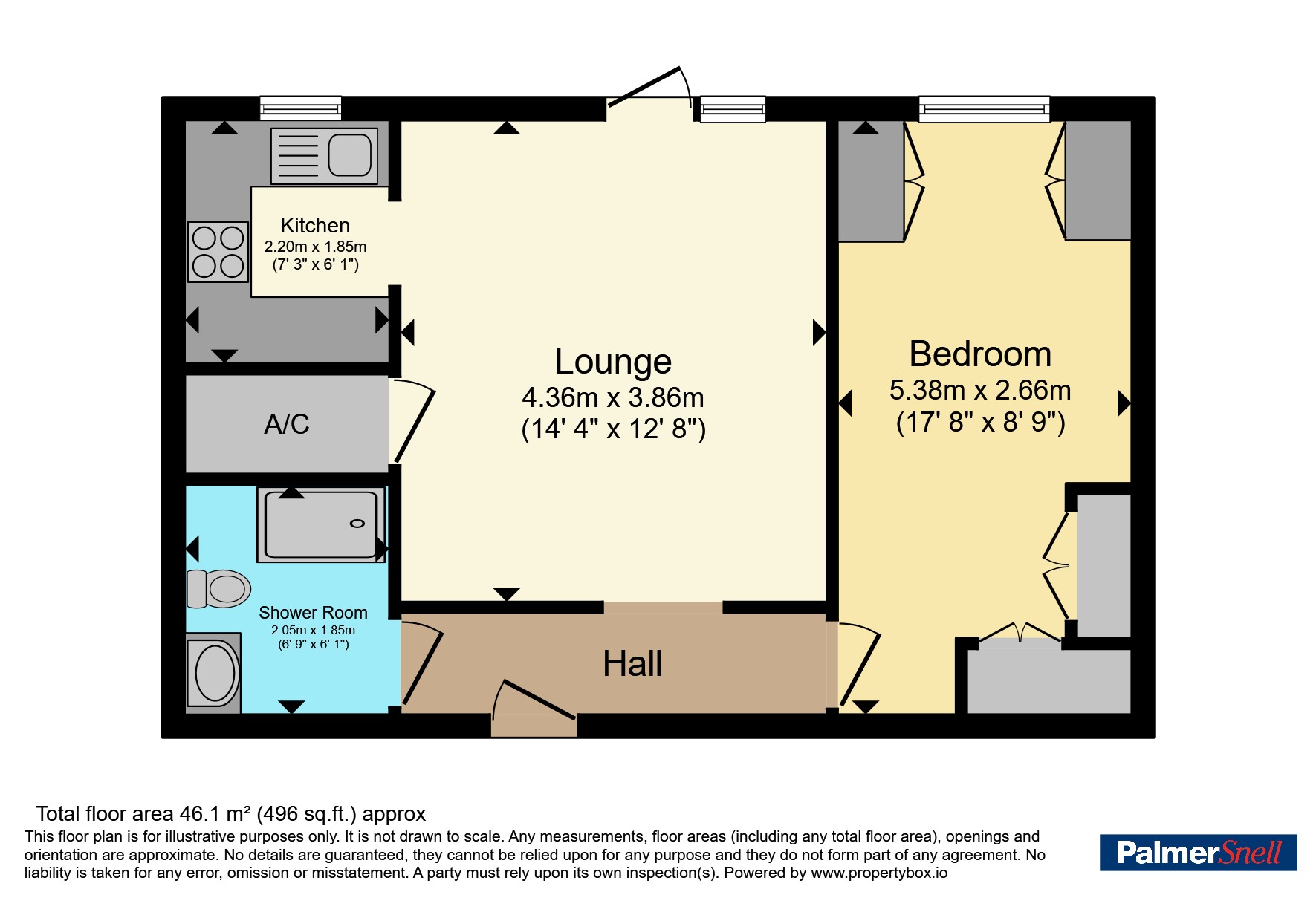 Flat 15, Park View Court, 18, Queens Park West Drive, Bournemouth floorplan