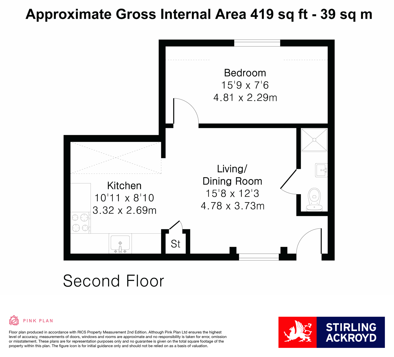 Flat 8, Heriot House, 88-90, Guildford Street, Surrey floorplan