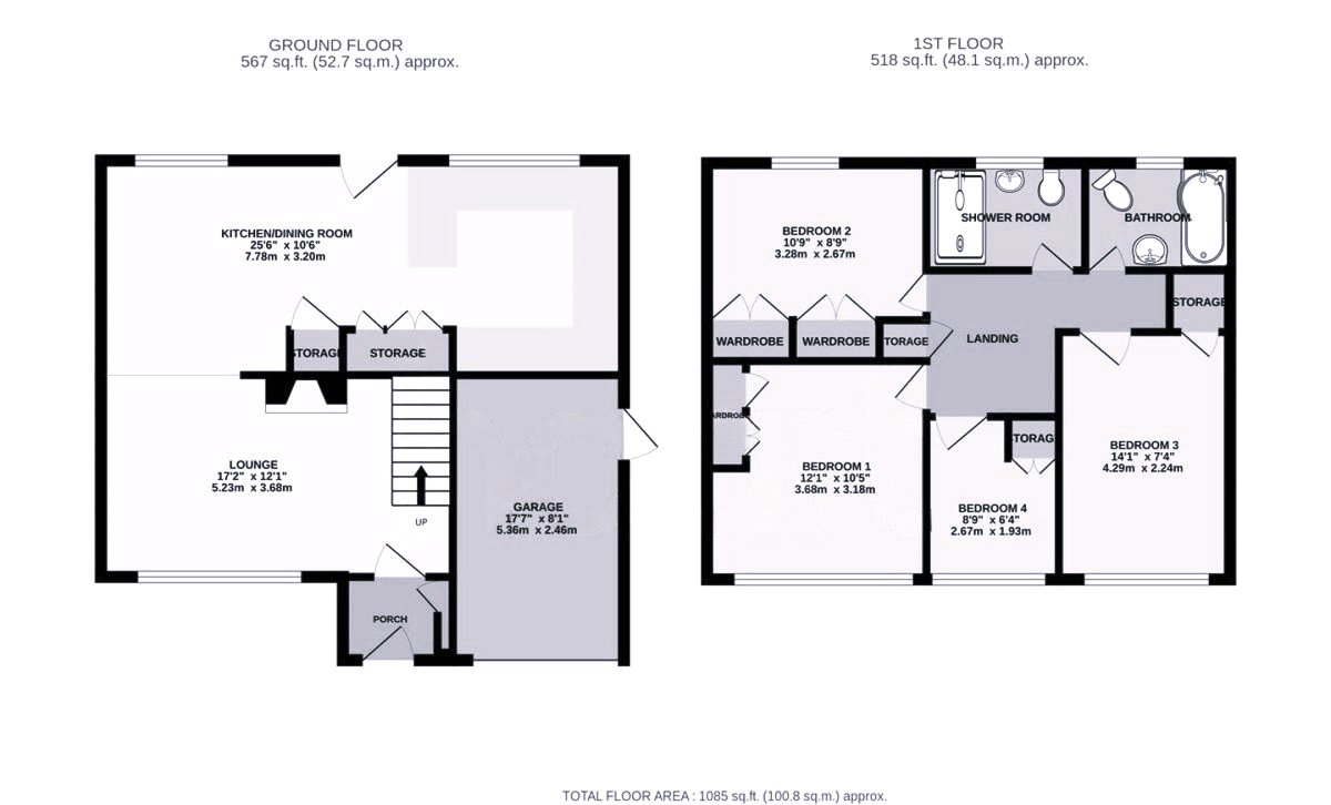 68, Granville Gardens, Hertfordshire floorplan
