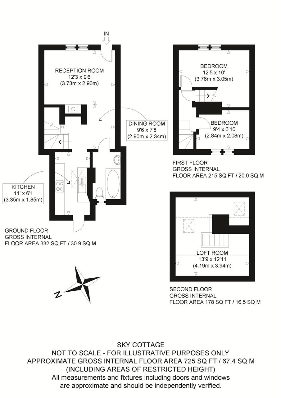 Sky Cottage, Adisham floorplan
