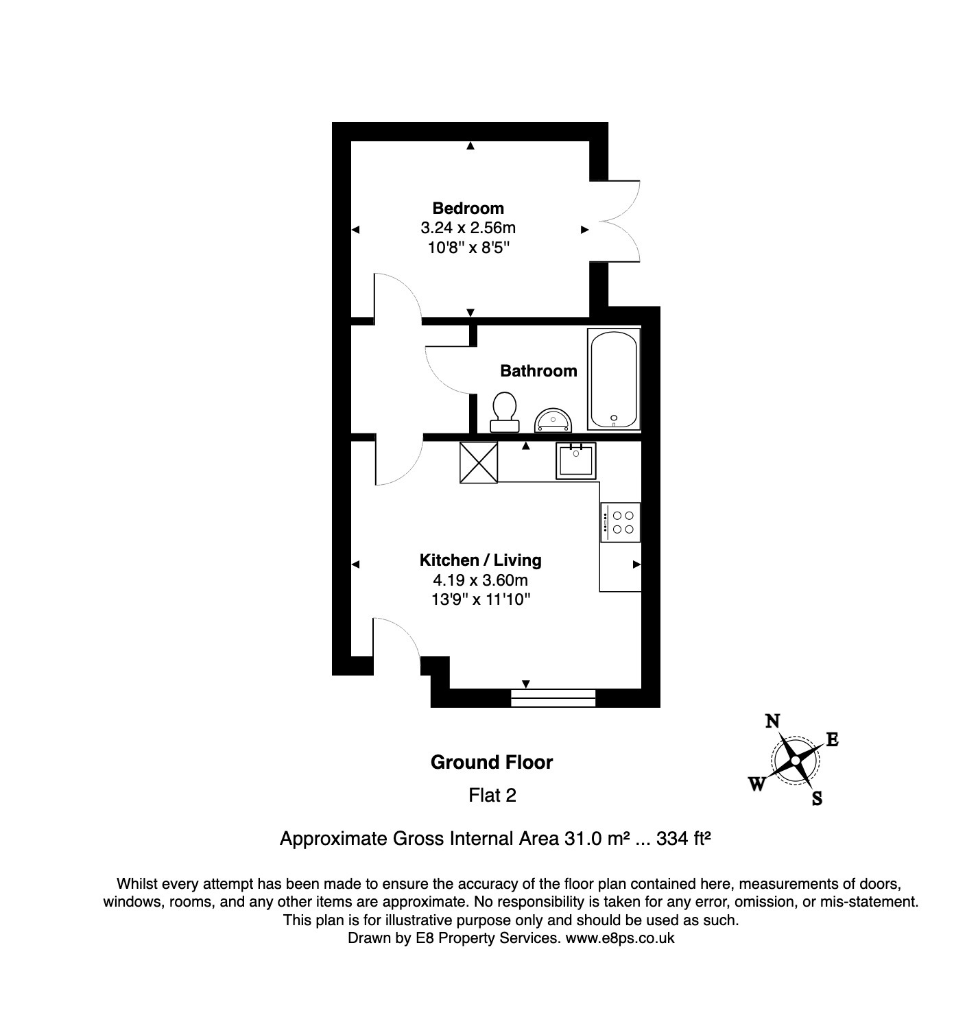 Flat 2, 67, Oxford Road, Kidlington floorplan