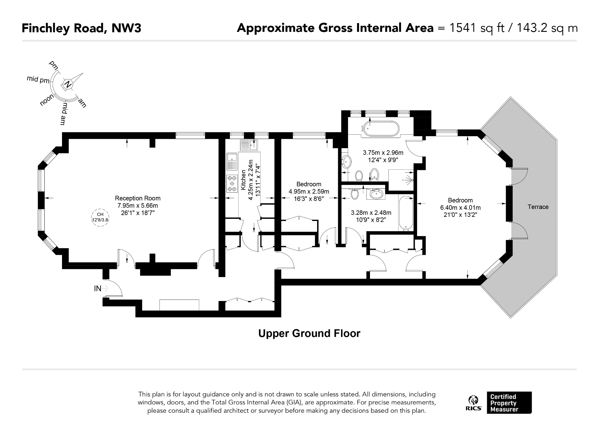 Flat 1, 260 Finchley Road, London floorplan