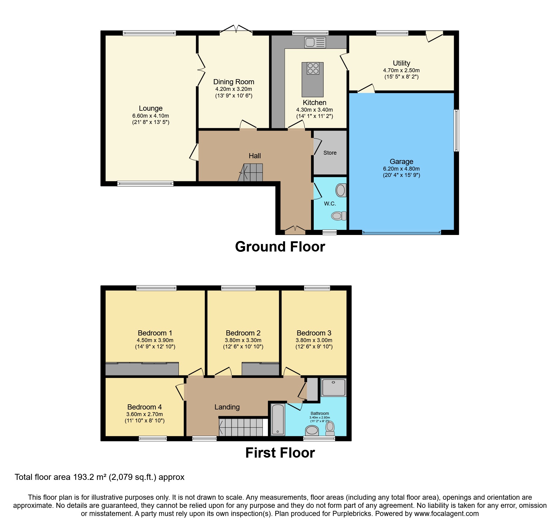 67, Longdean Park, Chester le Street floorplan