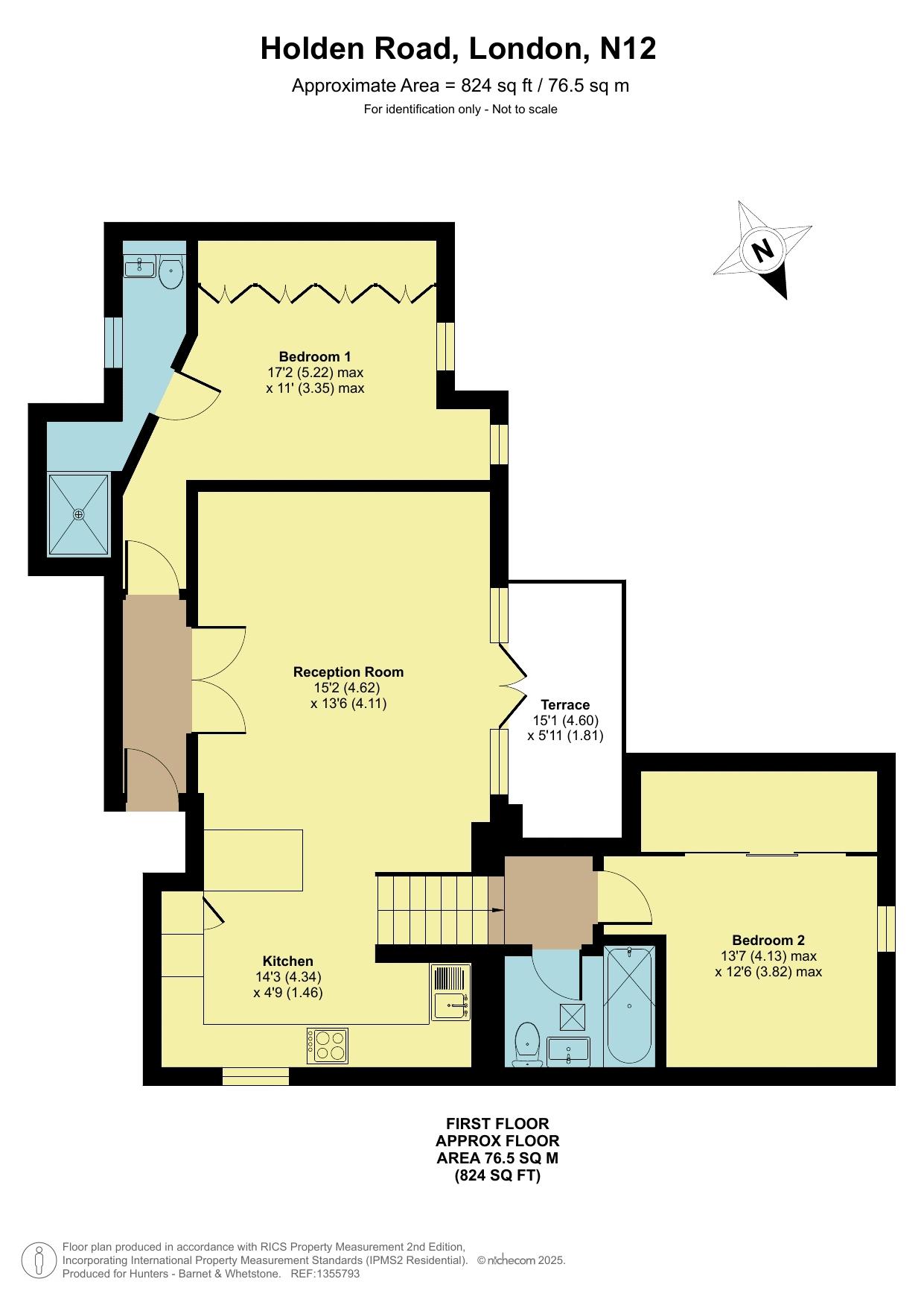 3, Risegate Lodge, Woodside Park floorplan