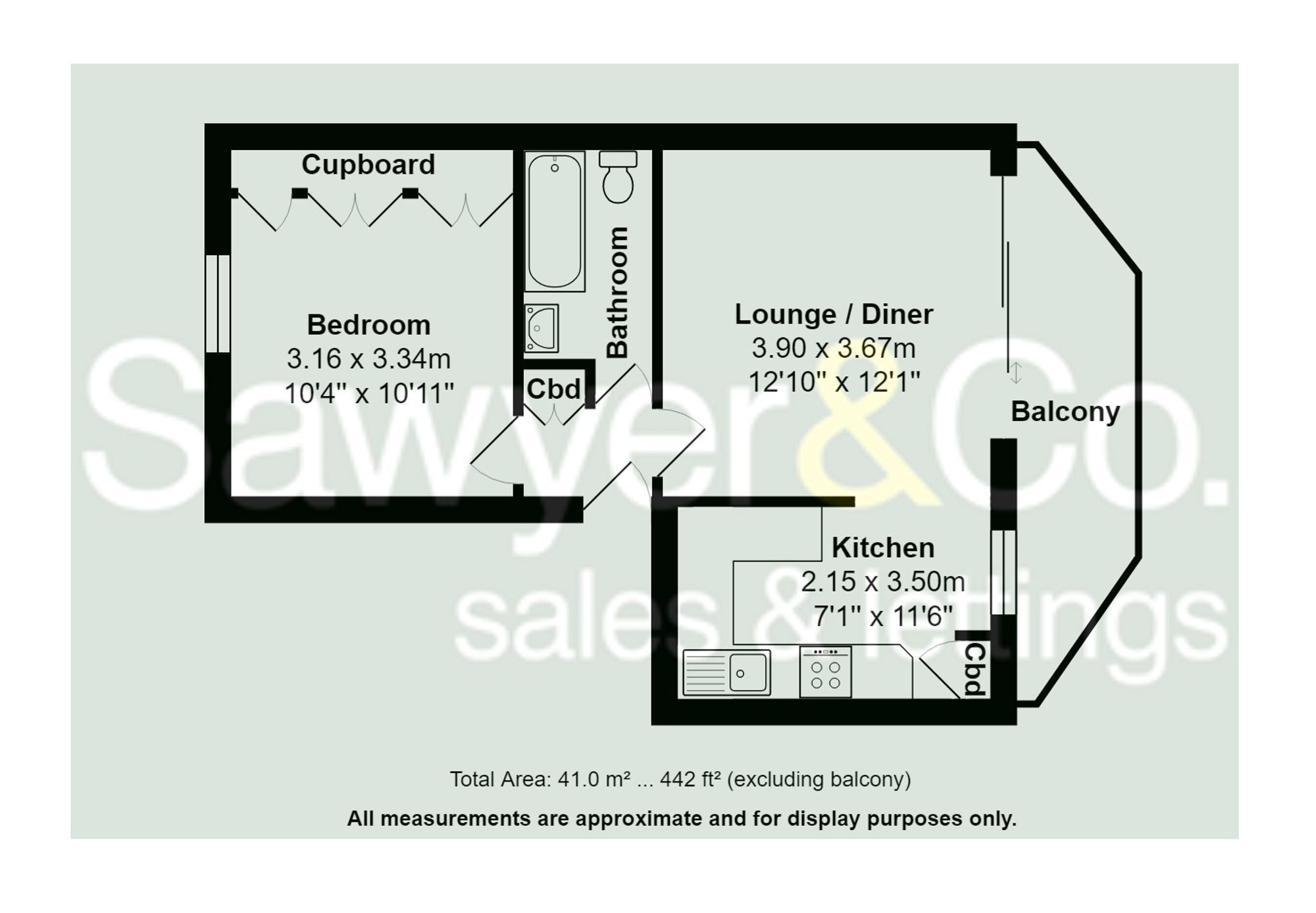 Flat 19, 17-19 St. Aubyns, Hove floorplan