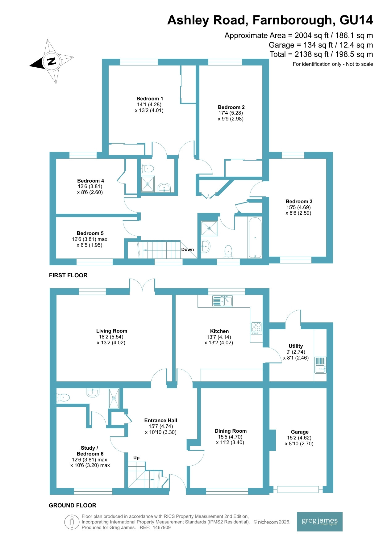 56, Ashley Road, Farnborough floorplan