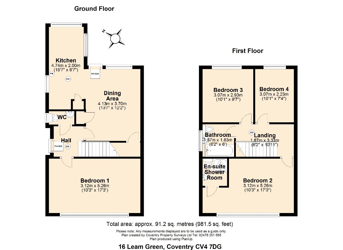 16 Leam Green, Coventry floorplan