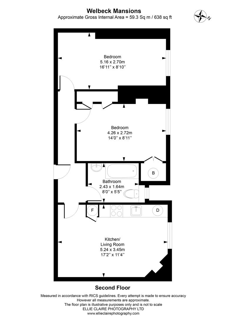 2E Welbeck Mansions, Inglewood Road, London floorplan