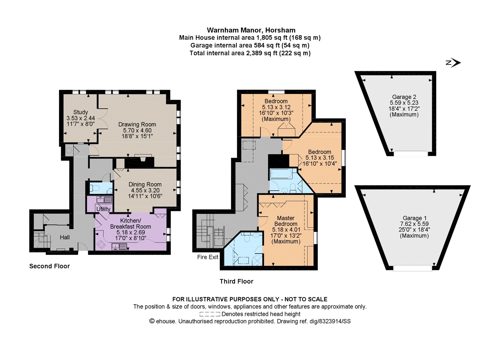 3 Bedrooms Flat for sale in Warnham Manor, Ends Place, Horsham, West Sussex RH12