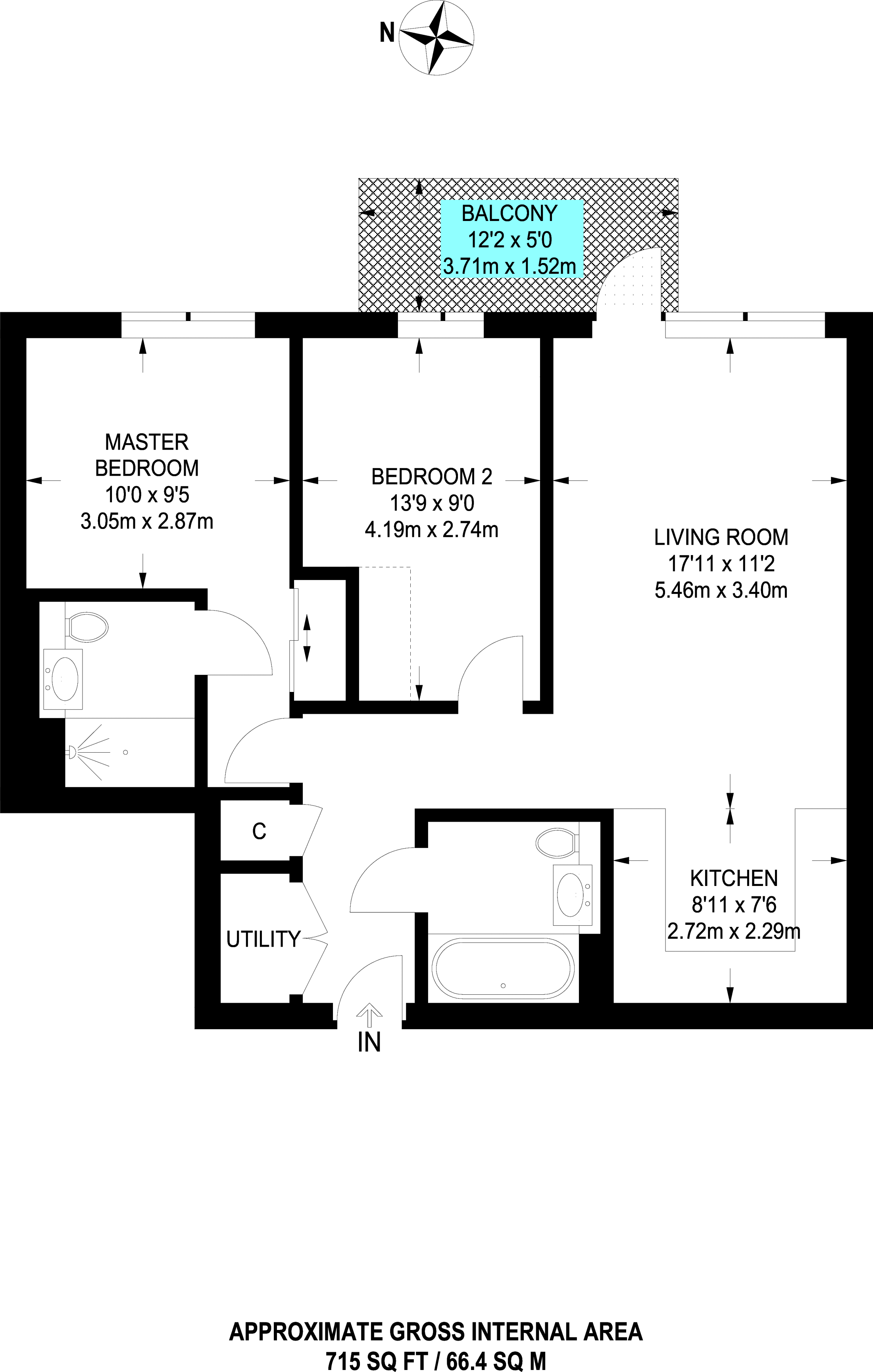 2 Bedrooms Flat to rent in High Street, Hornsey N8