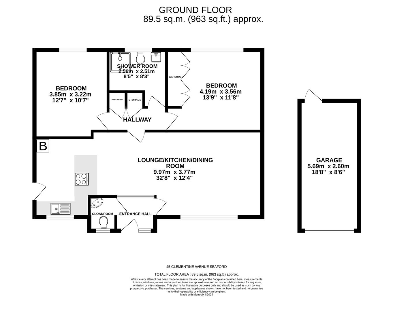 Clementine Avenue, Seaford BN25, 2 bedroom detached bungalow for sale