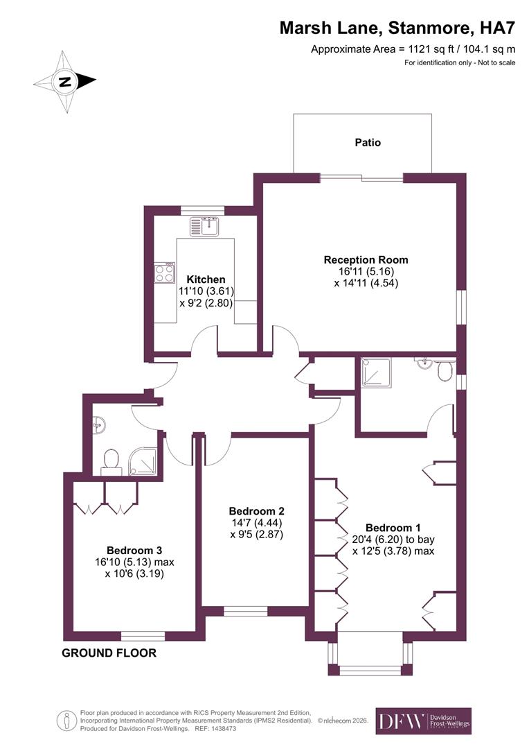Flat 1, Ascot Place, Stanmore floorplan