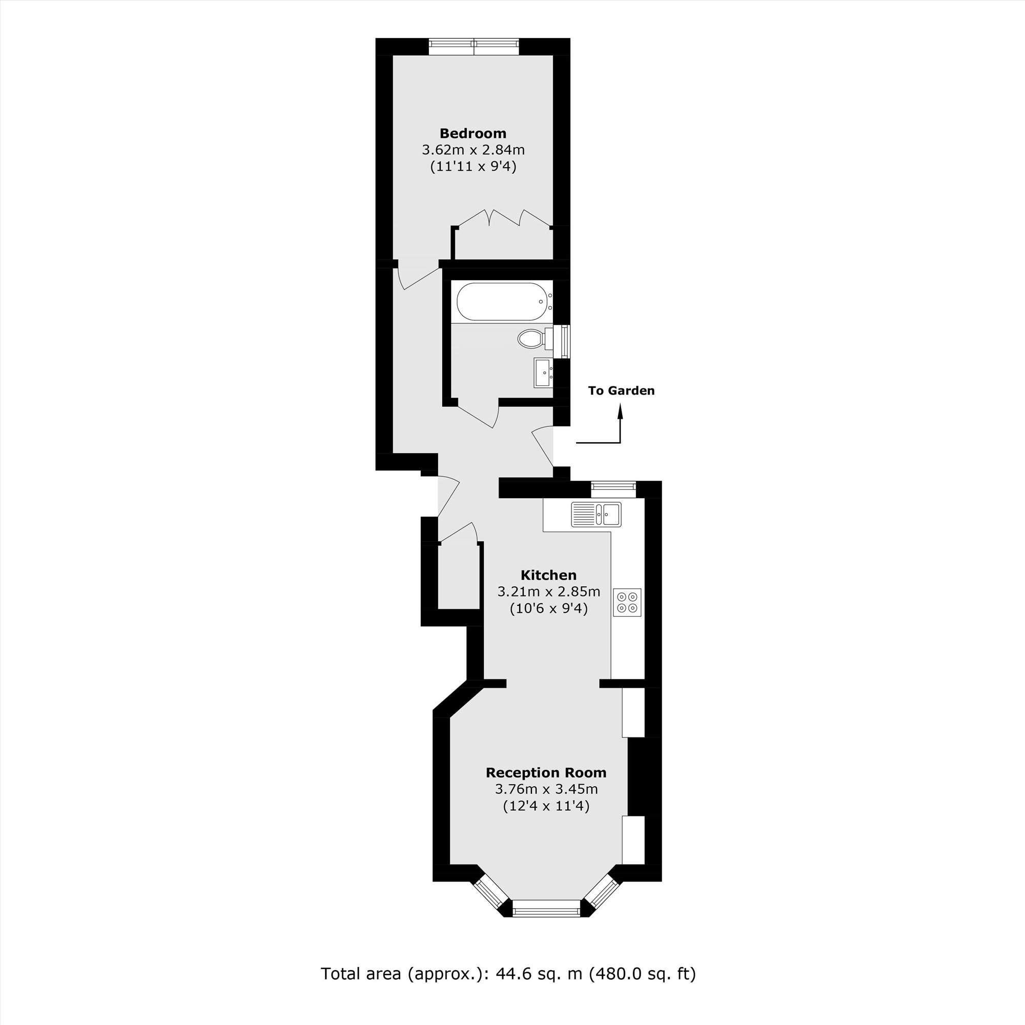 Ground Floor Flat, 137, Amesbury Avenue, London floorplan