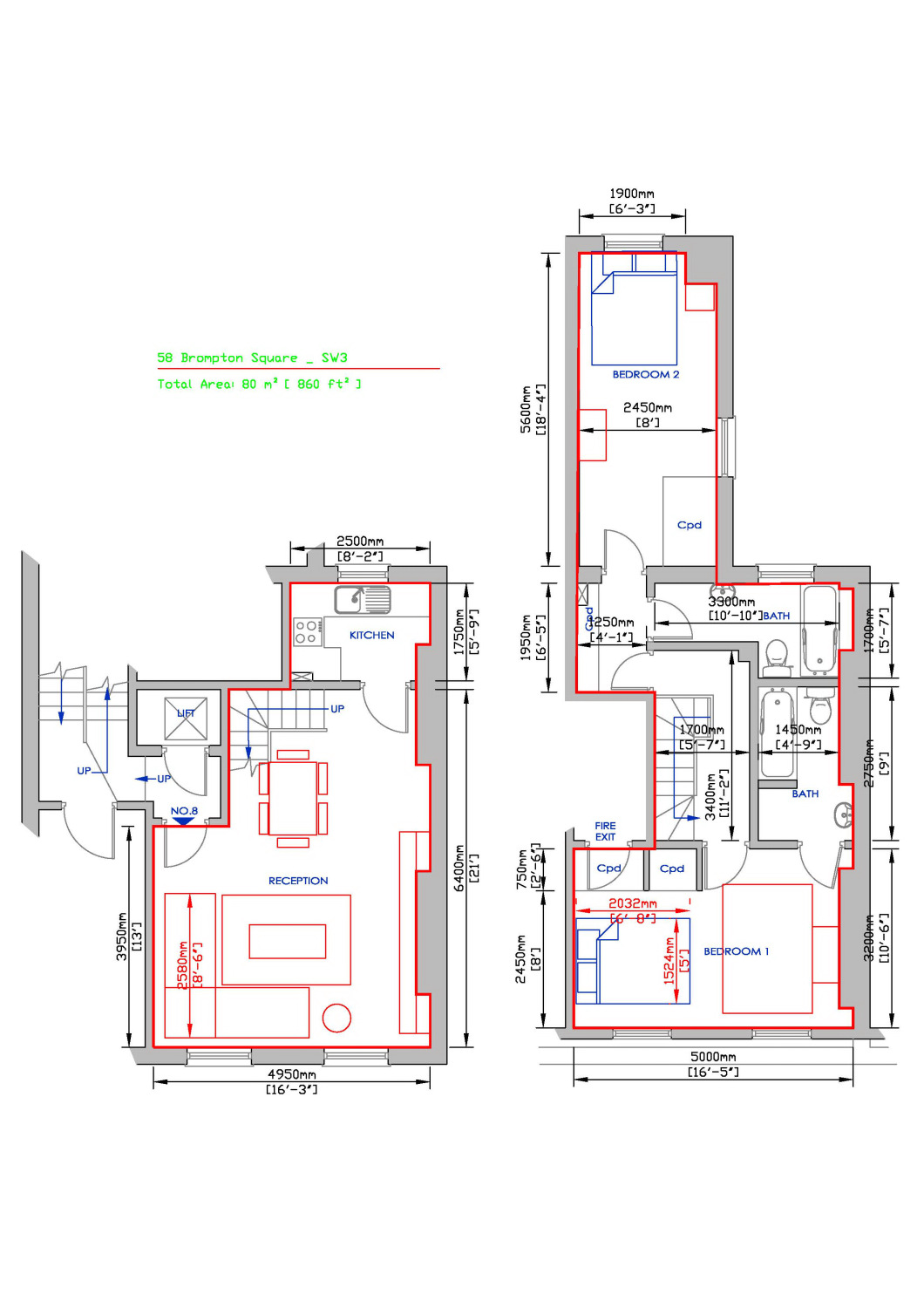 2 Bedrooms Flat to rent in Brompton Square, London SW3