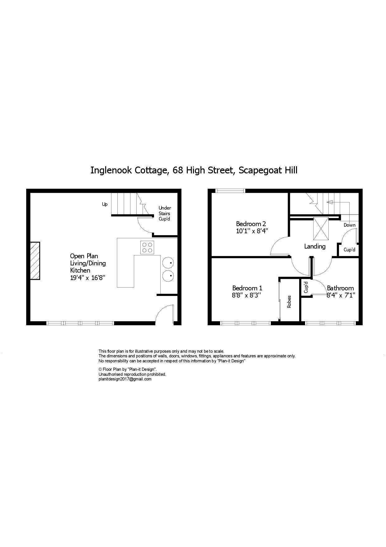 Inglenook Cottage, 68, High  Street, Huddersfield floorplan