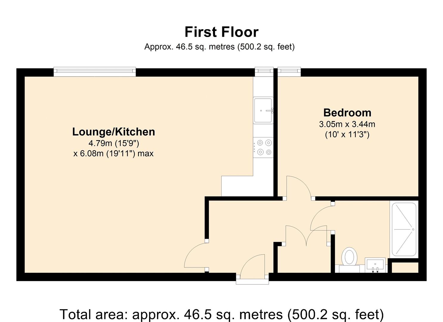 Apartment 102 Kings Court, 5 Scotland Road, Warrington floorplan