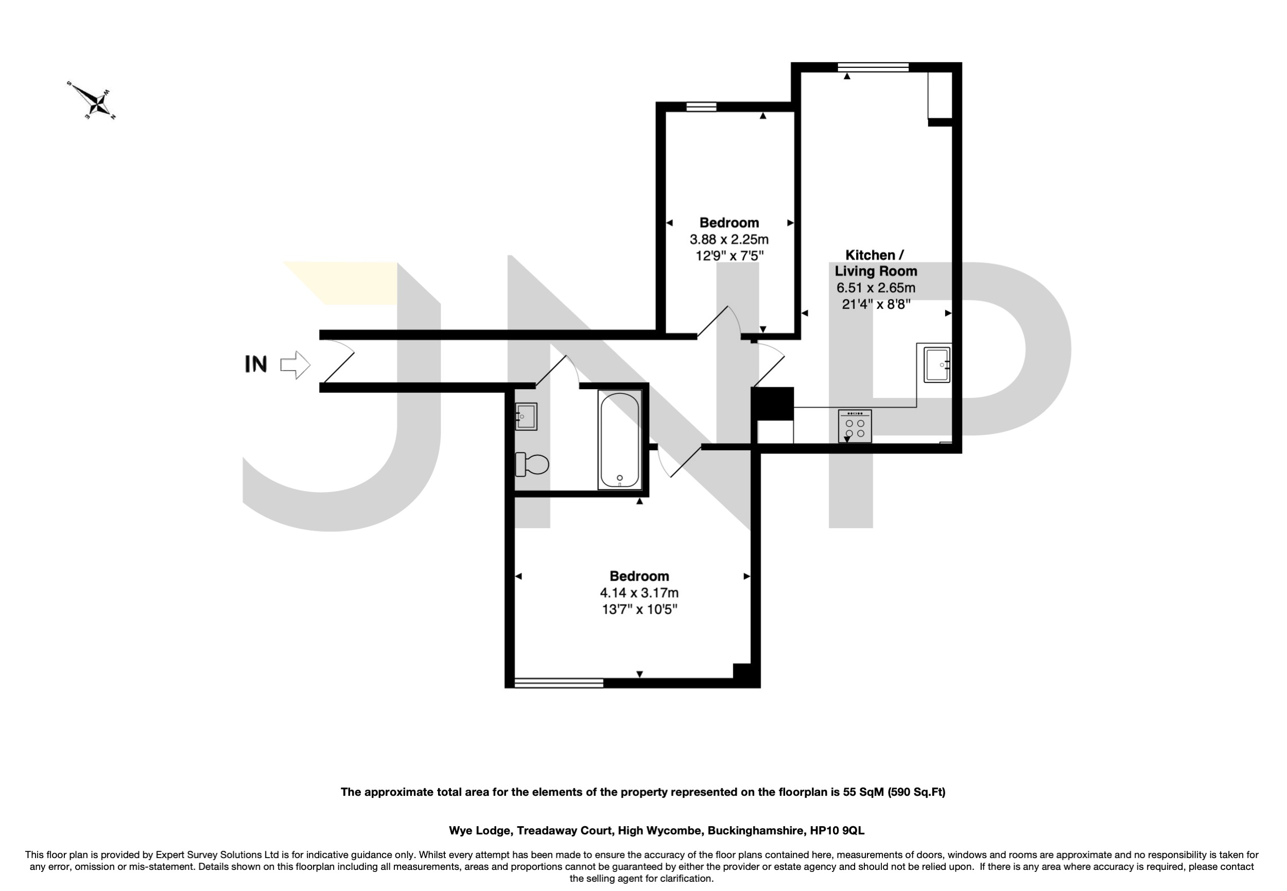 Flat 20, Treadaway Court,, Treadaway Hill, High Wycombe floorplan