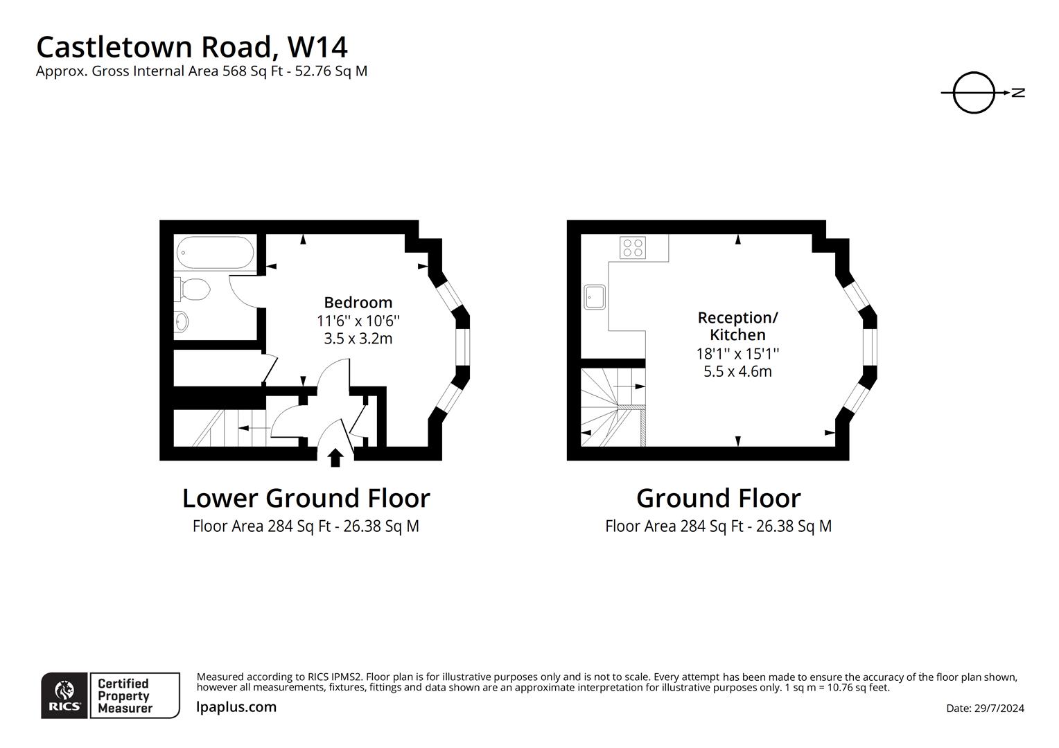 Flat 2, 2-4, Castletown Road, London floorplan