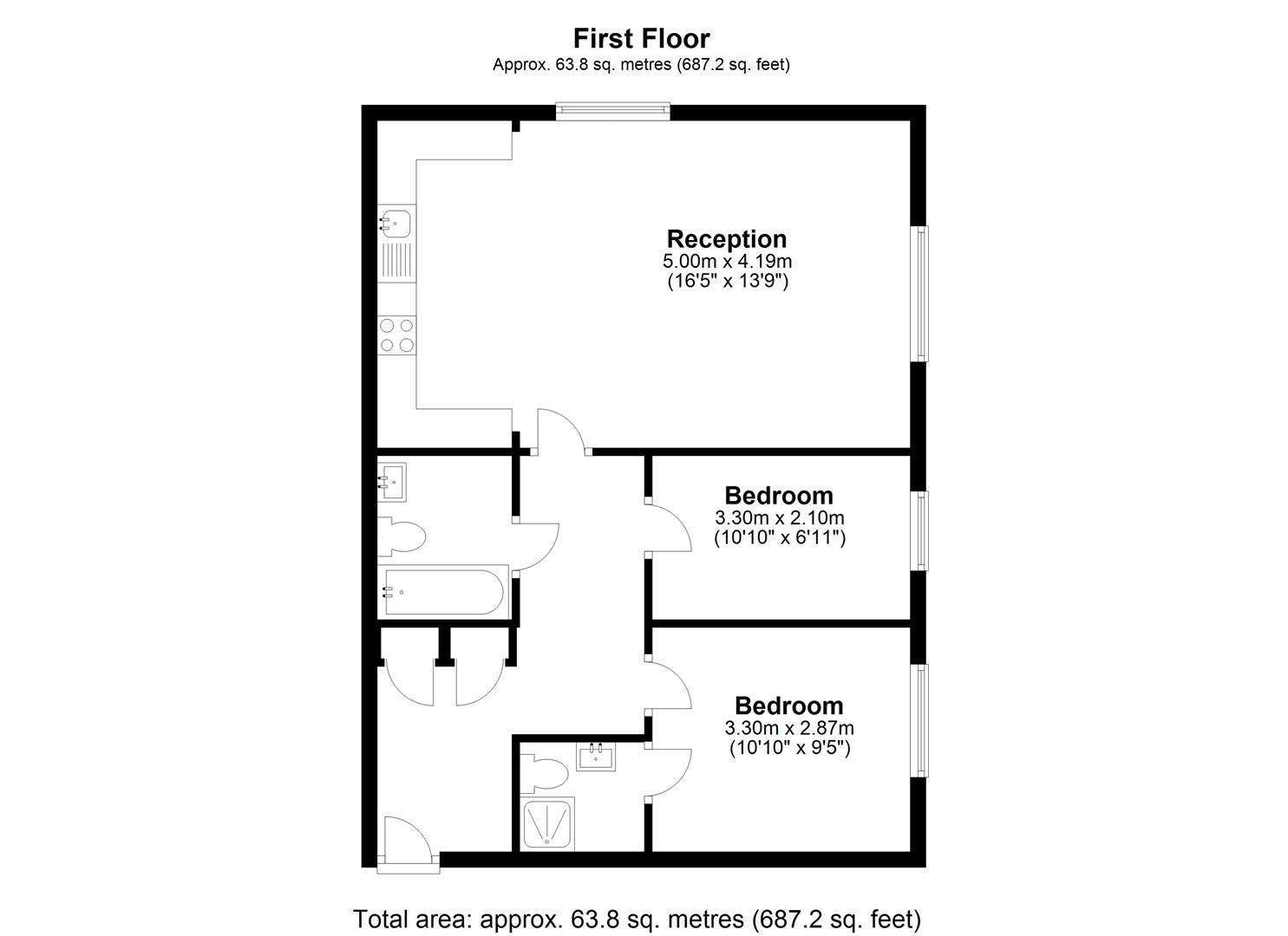 10, Waterford House, West Drayton floorplan