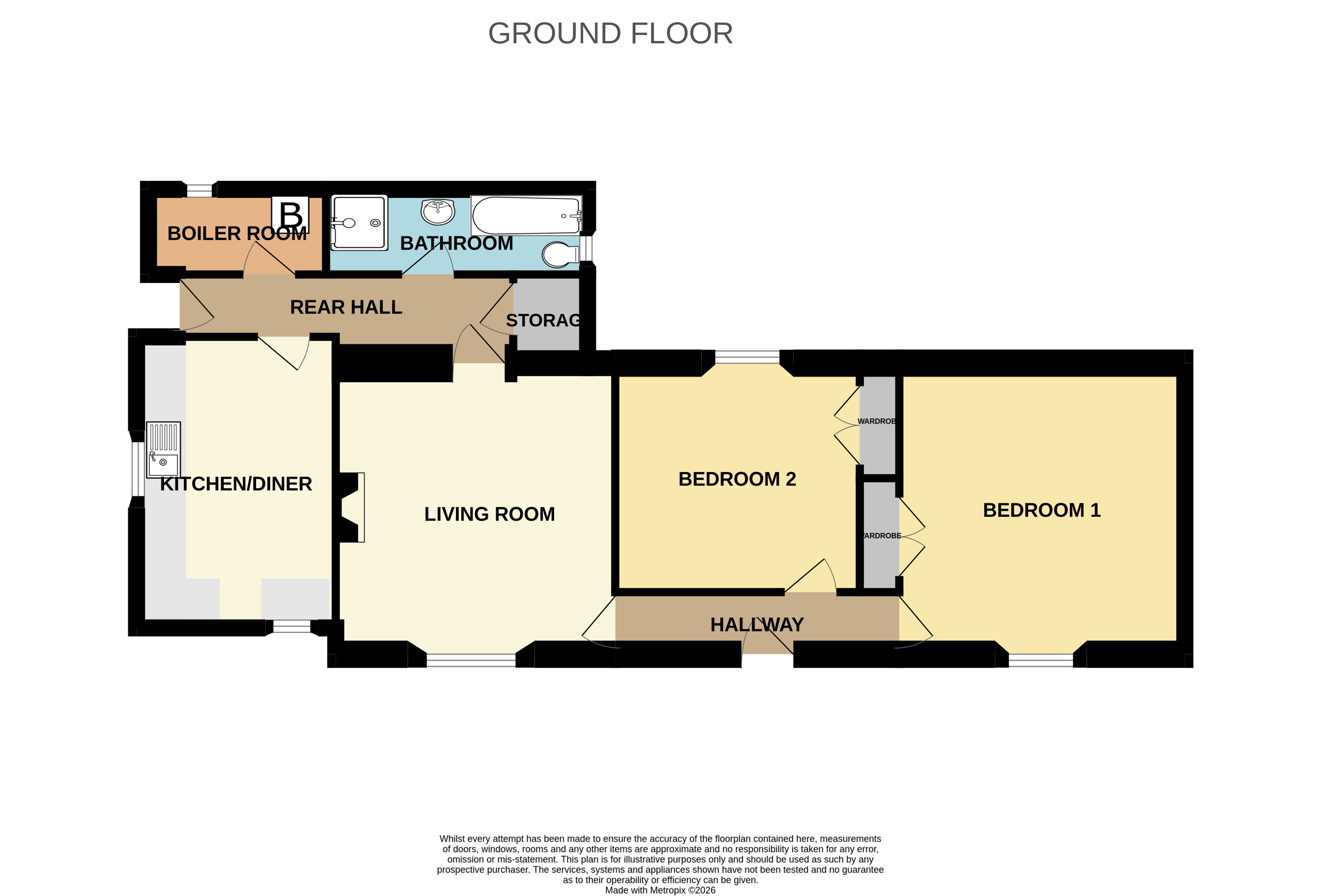 Roadside Cottage, Milton , Wick floorplan
