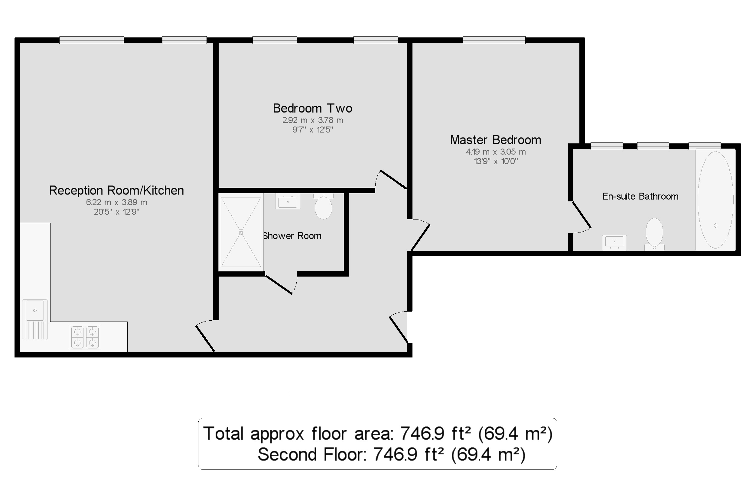 2 Bedrooms Flat to rent in London Road, Camberley GU15