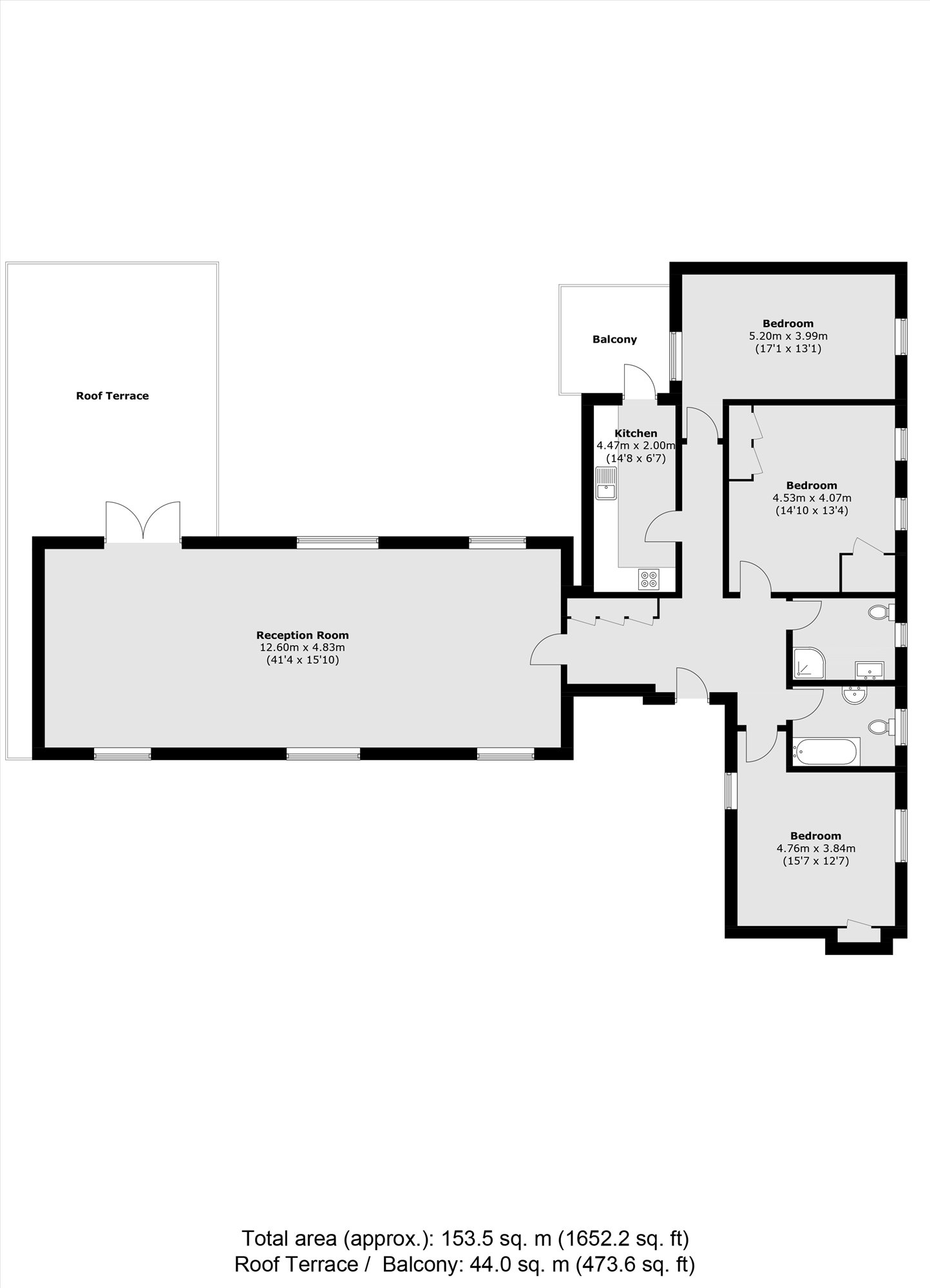 Flat 15, Fenchurch House, 136-138, Minories, London floorplan