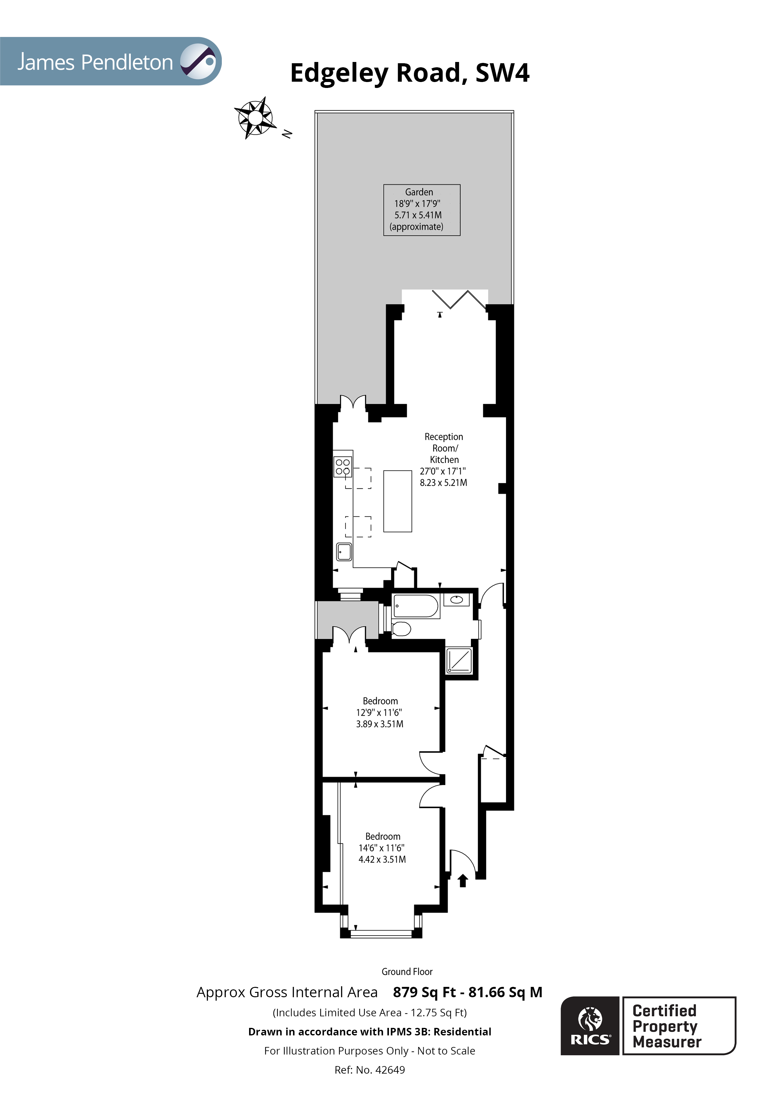 Edgeley Road, Clapham, London SW4, 2 bedroom flat for sale 58021235