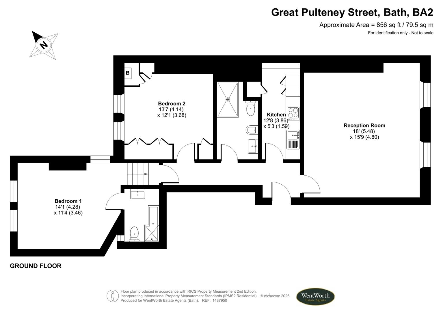Ground Floor, 30, Great Pulteney Street, Bath floorplan