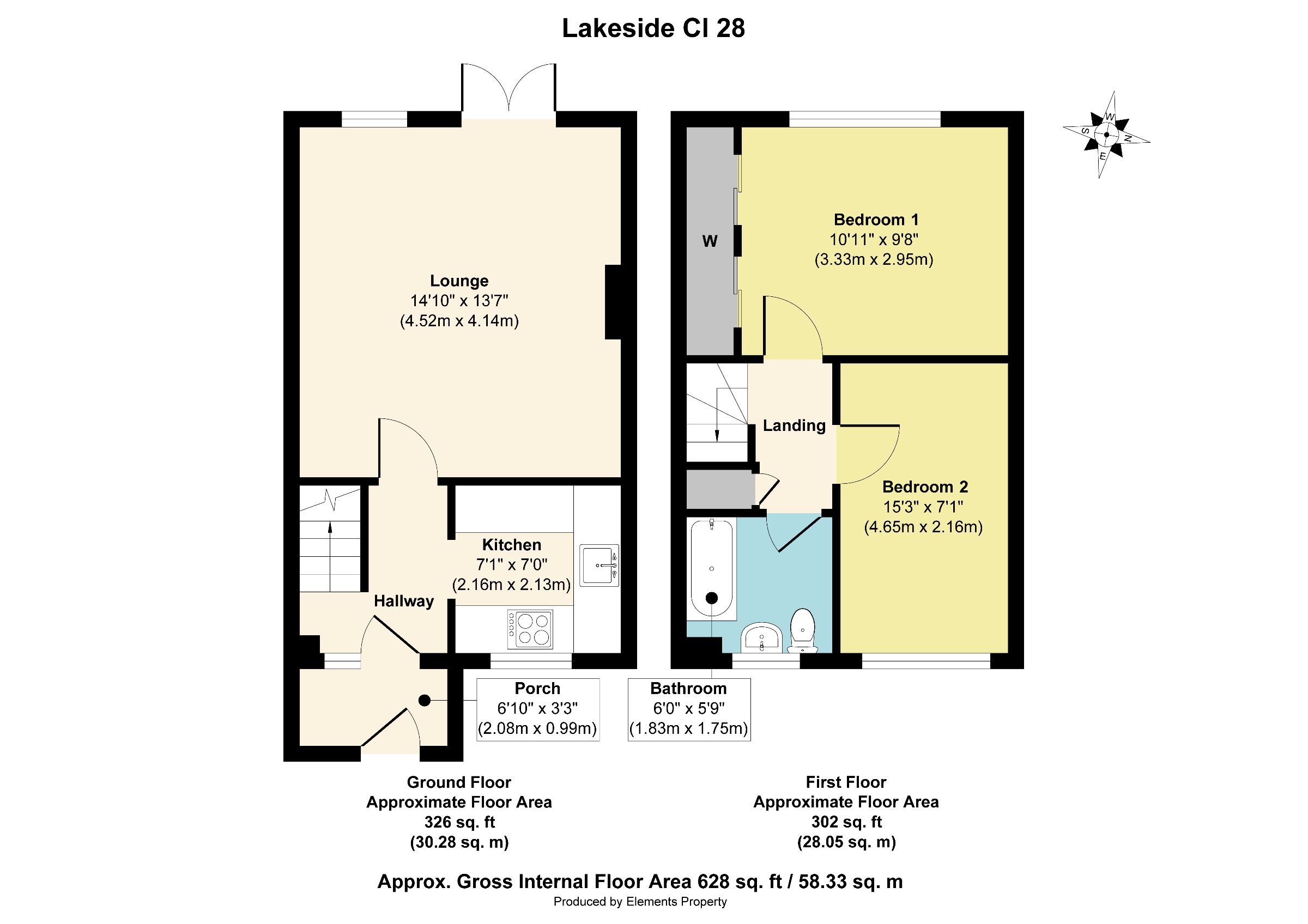 28 Lakeside Close, Willenhall floorplan
