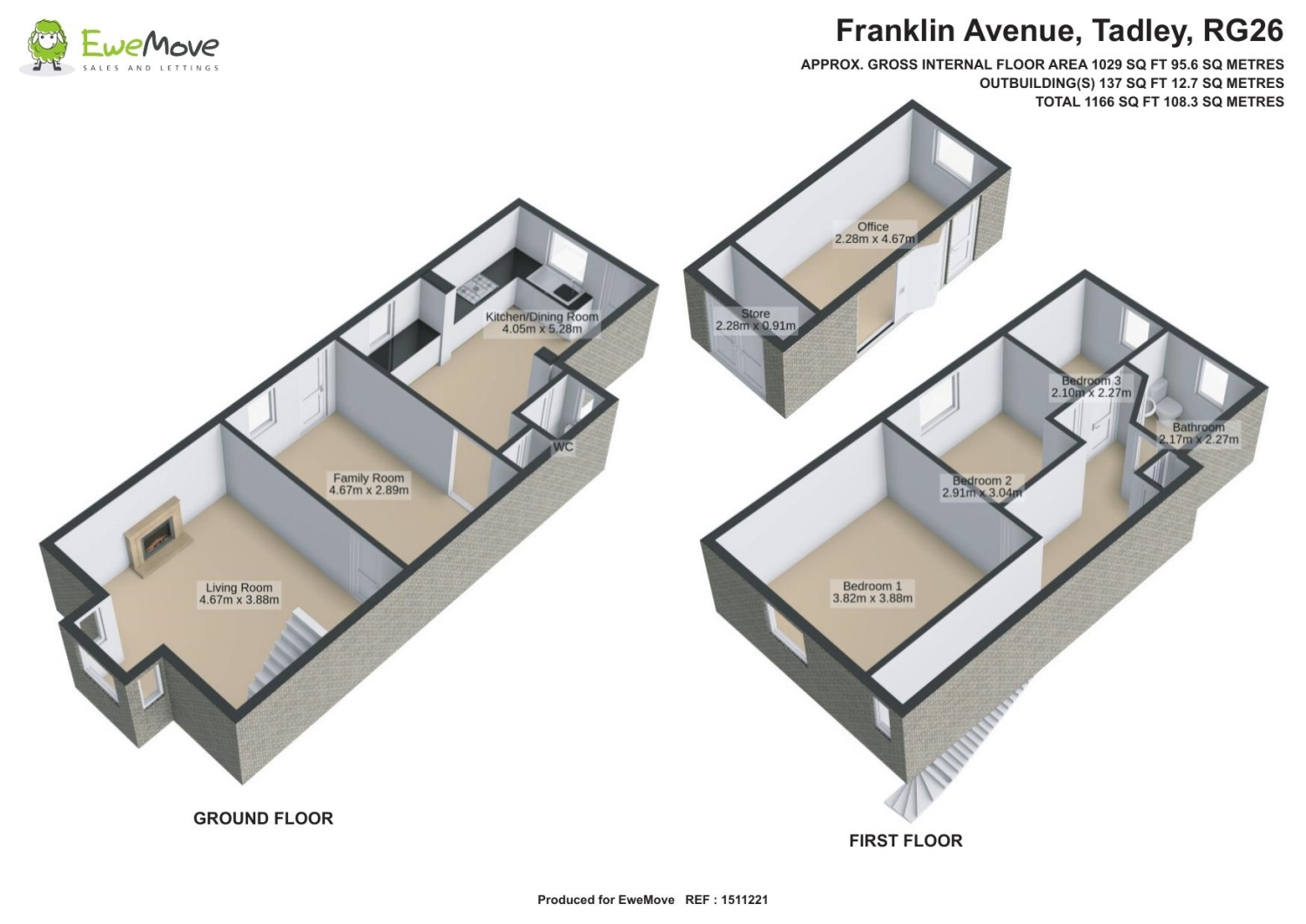 26, Franklin Avenue, Tadley floorplan