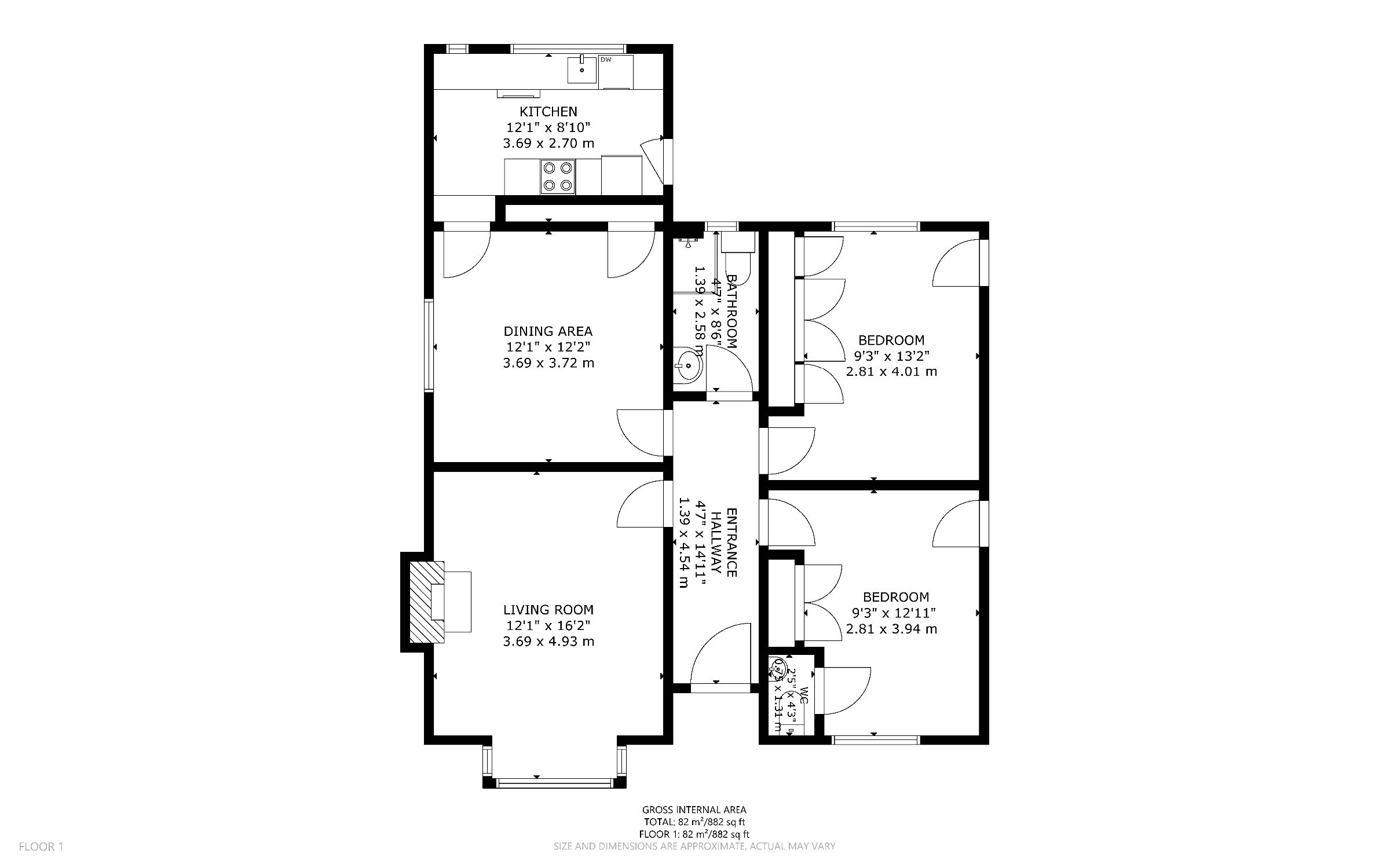 85, Grenville Drive, Cambuslang, Glasgow floorplan