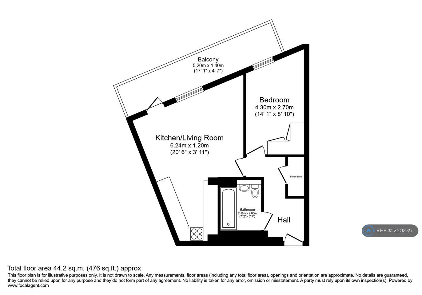 Flat, Howarth House Pelton Road, London floorplan