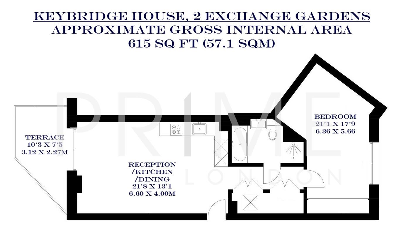 1, Keybridge House, Nine Elms floorplan