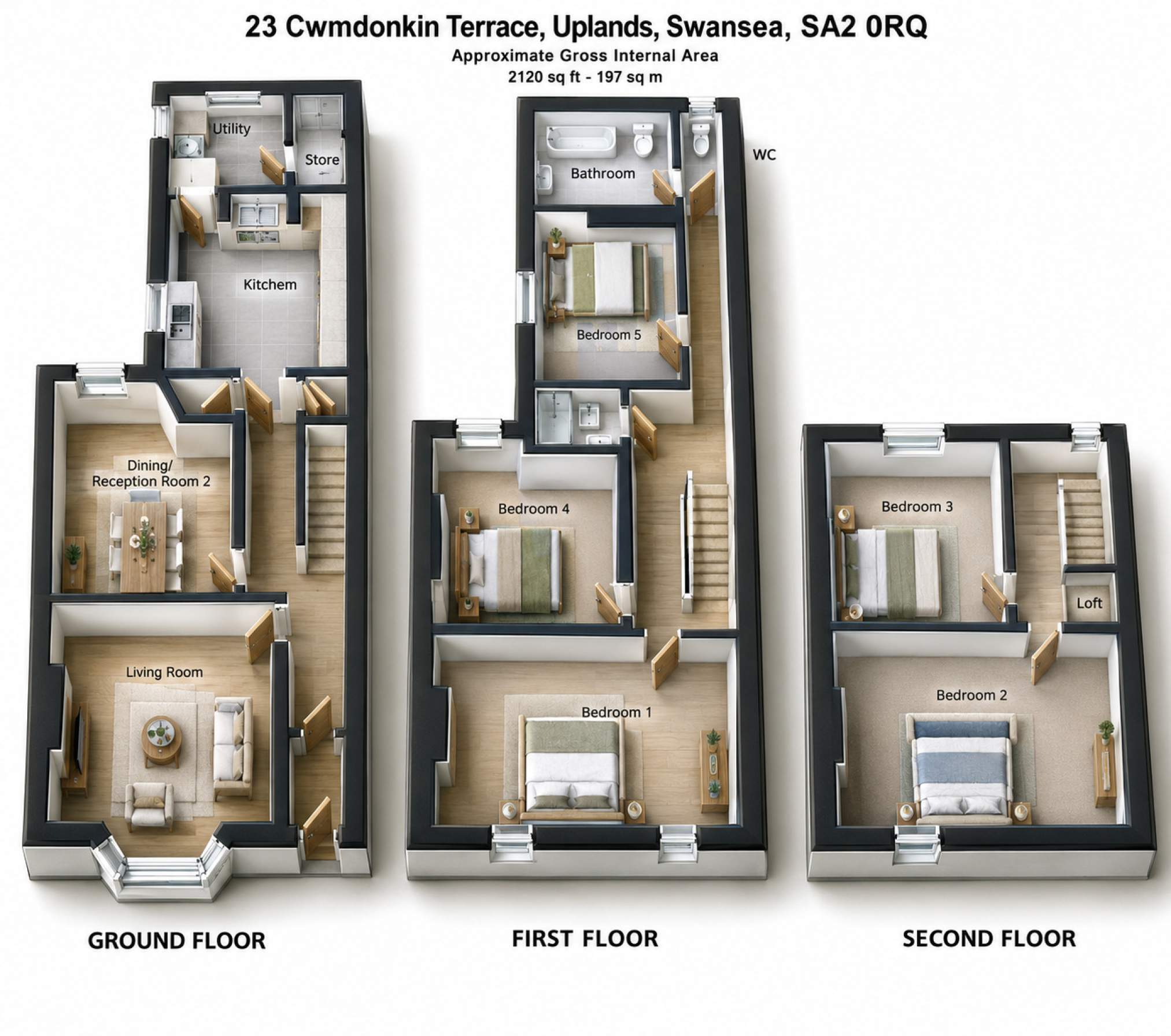 Cwmdonkin Terrace, Swansea floorplan