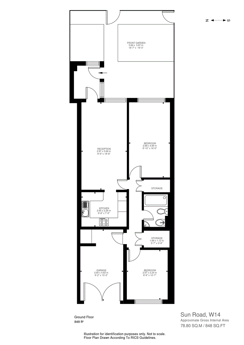 2, Sun Road, London floorplan