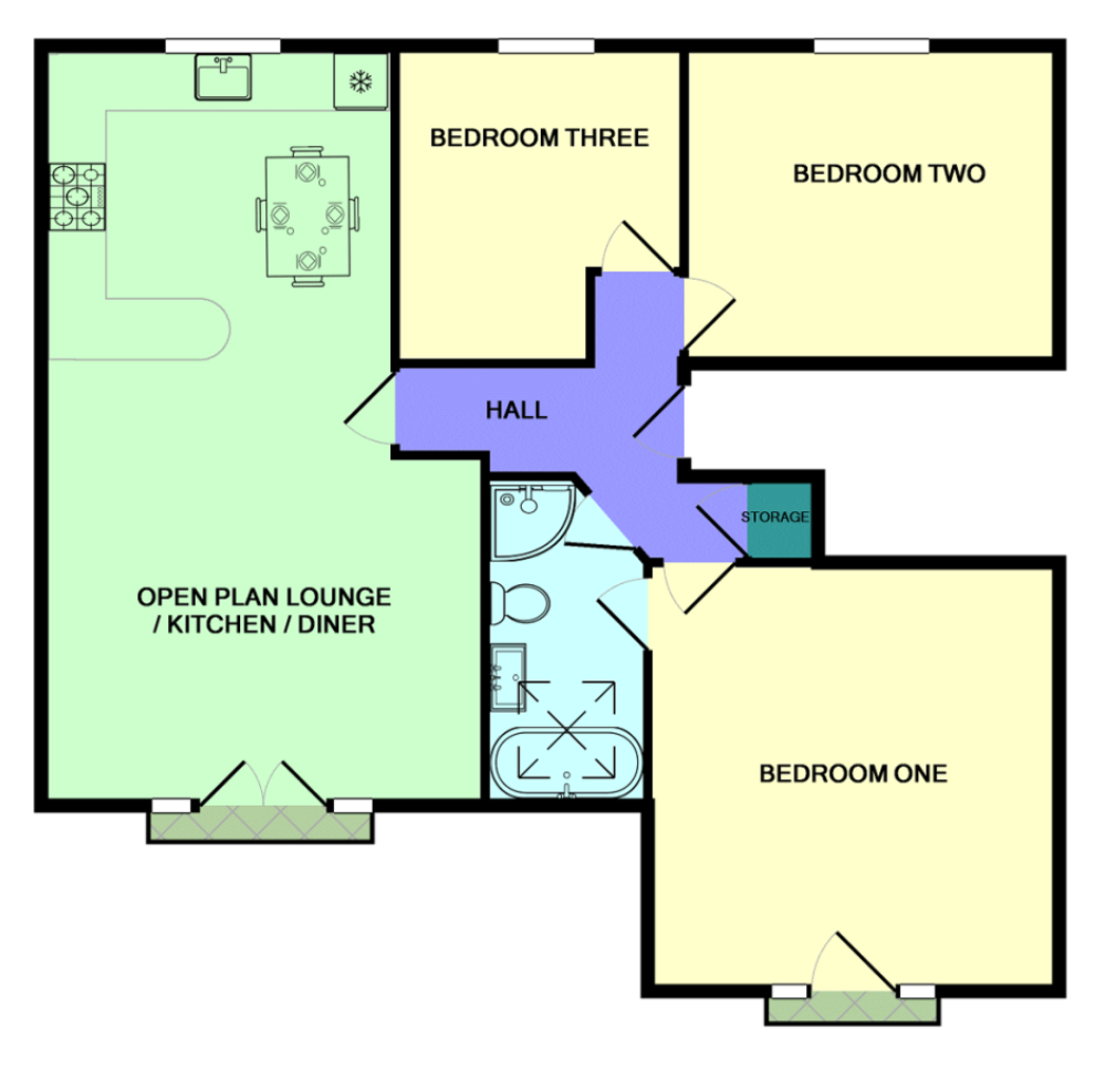 1d, Priory Gardens, Southport floorplan
