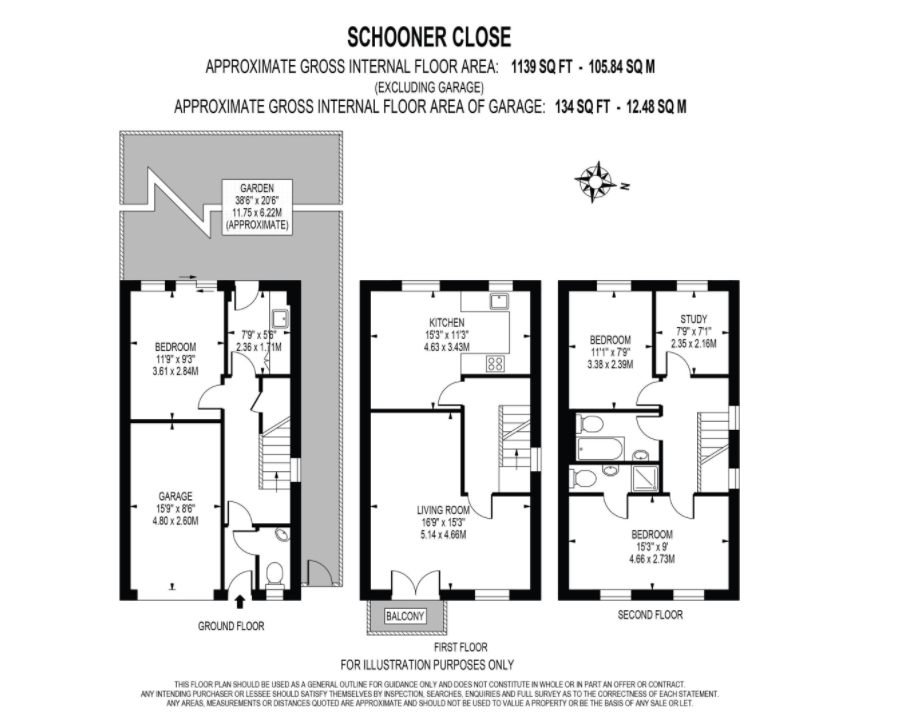 33, Schooner Close, London floorplan