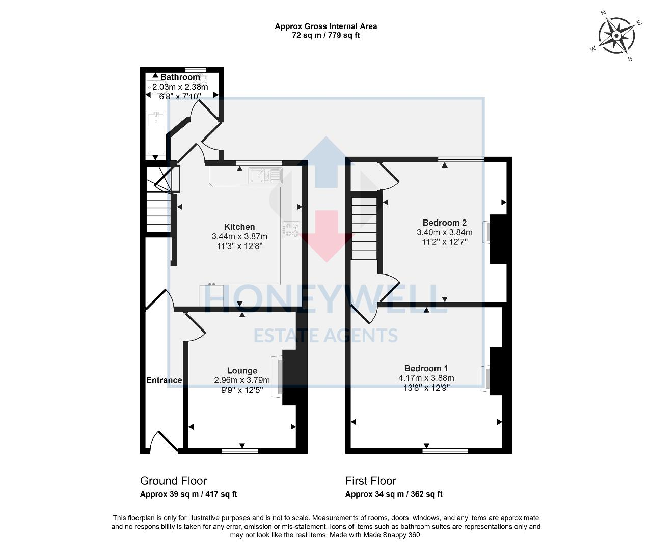 55, Brownlow Street, Clitheroe floorplan