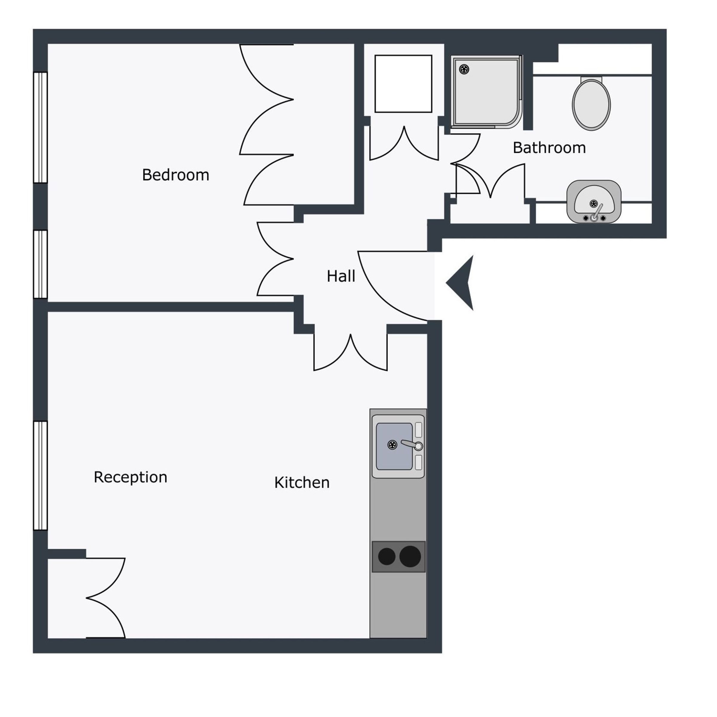 Flat G 44 Penywern Road Third Floor Rear, London floorplan