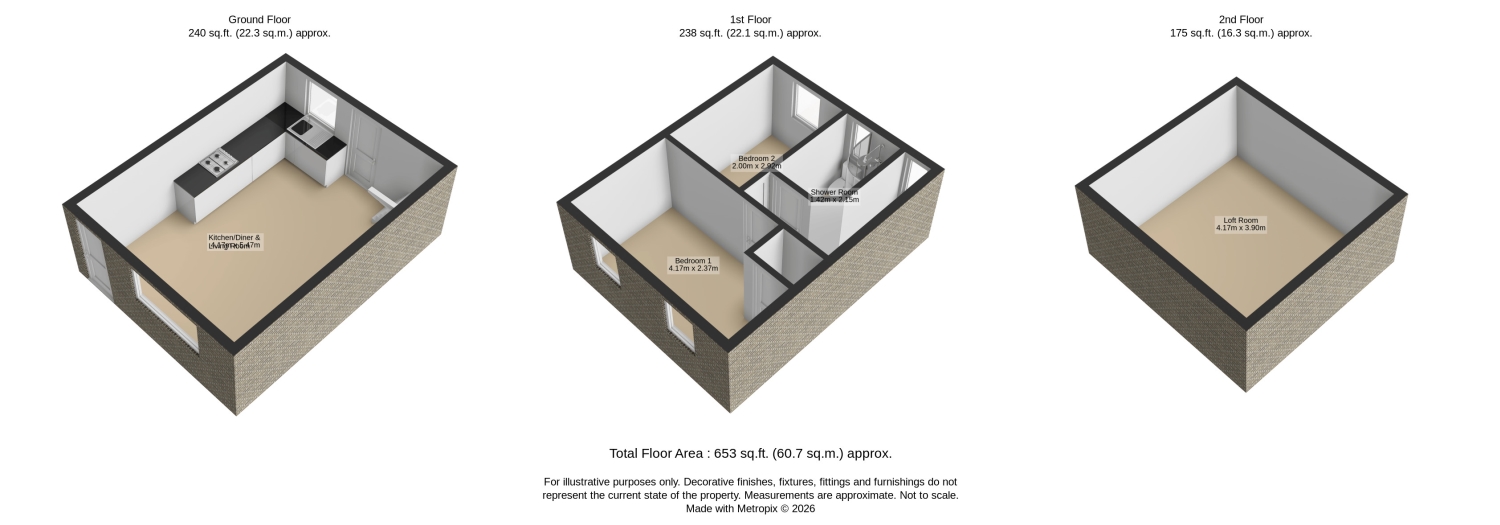 The Hideaway, 3, Hebden Bridge floorplan