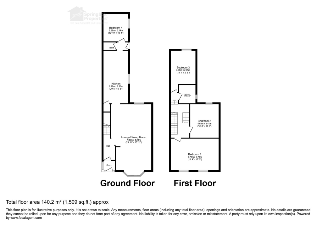 58, Regent Road, Blackpool floorplan