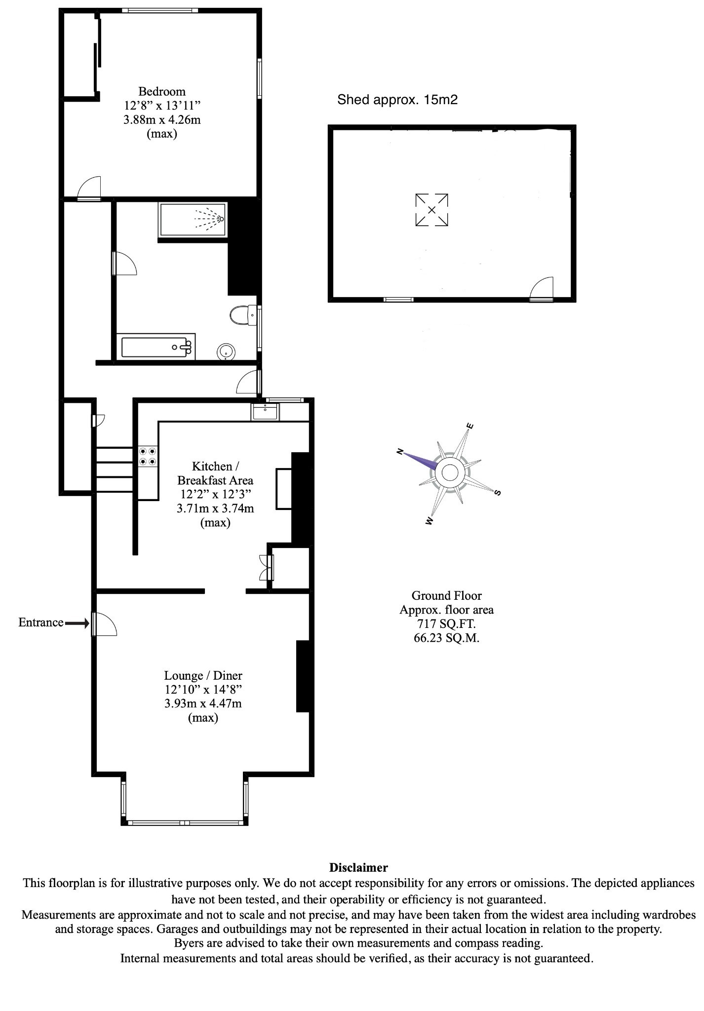 Garden Flat, 8 The Brent, Kent floorplan