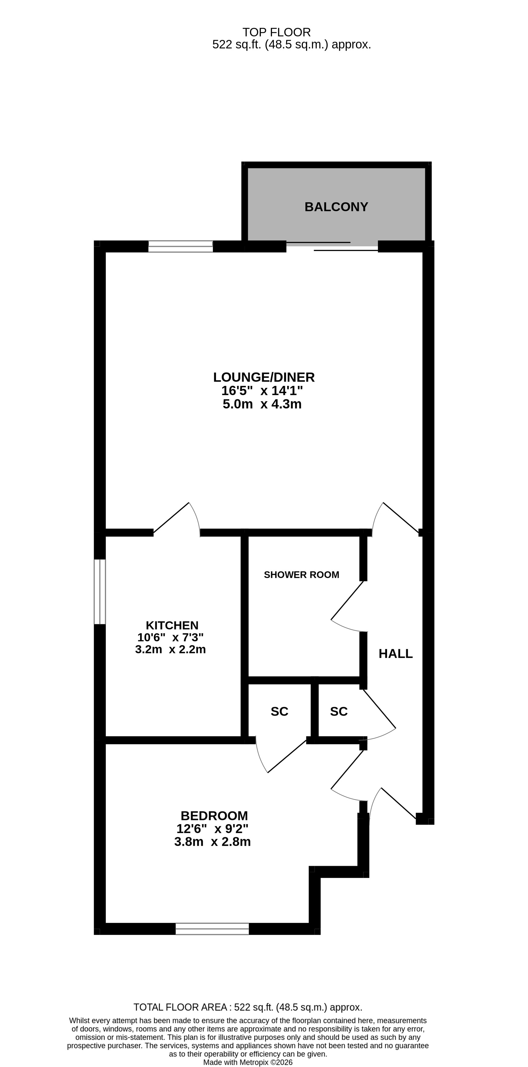 43, Mill Lane, Sandy floorplan