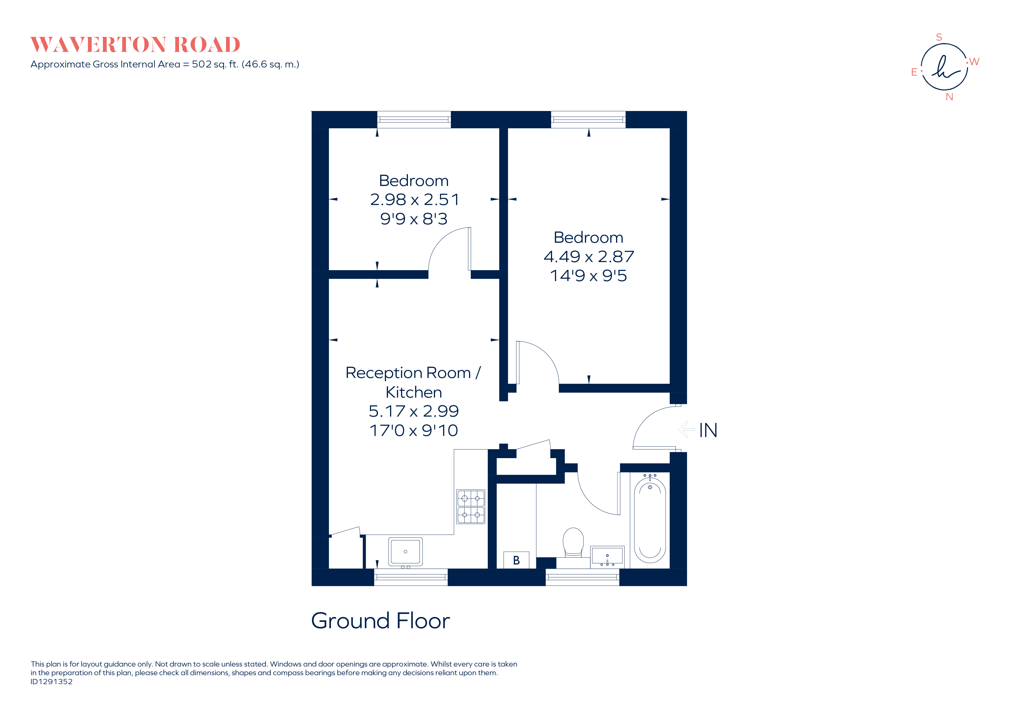 28, Waverton Road, London floorplan