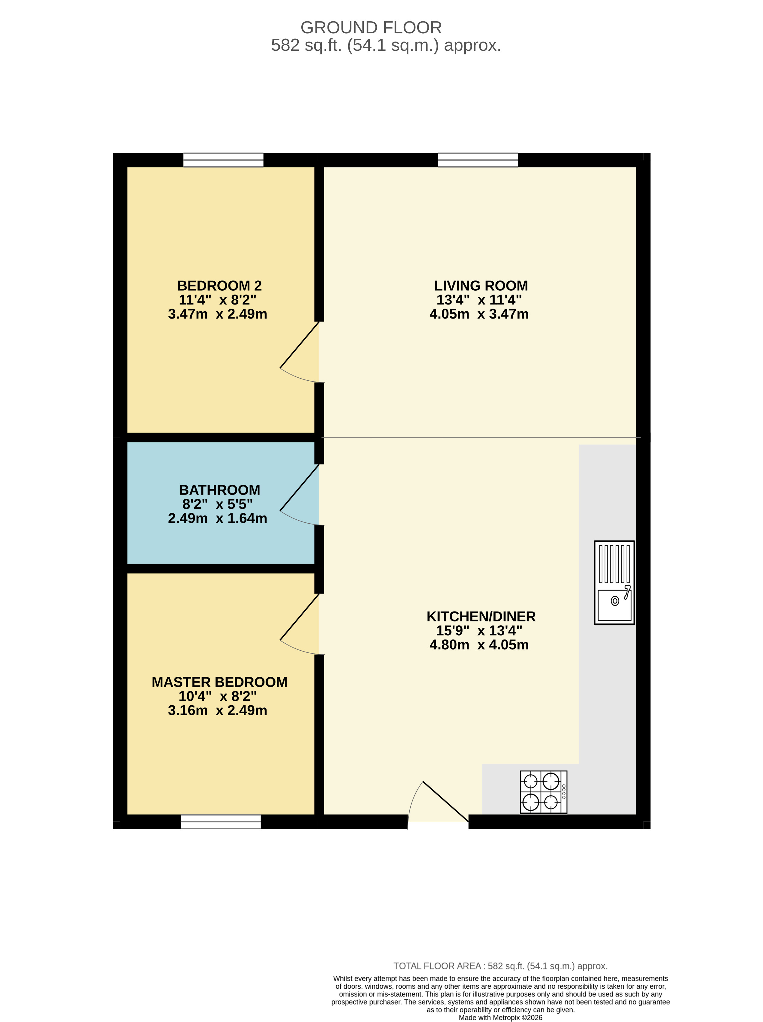 Flat 4, Zolger House, 84, Wood Street, Derbyshire floorplan