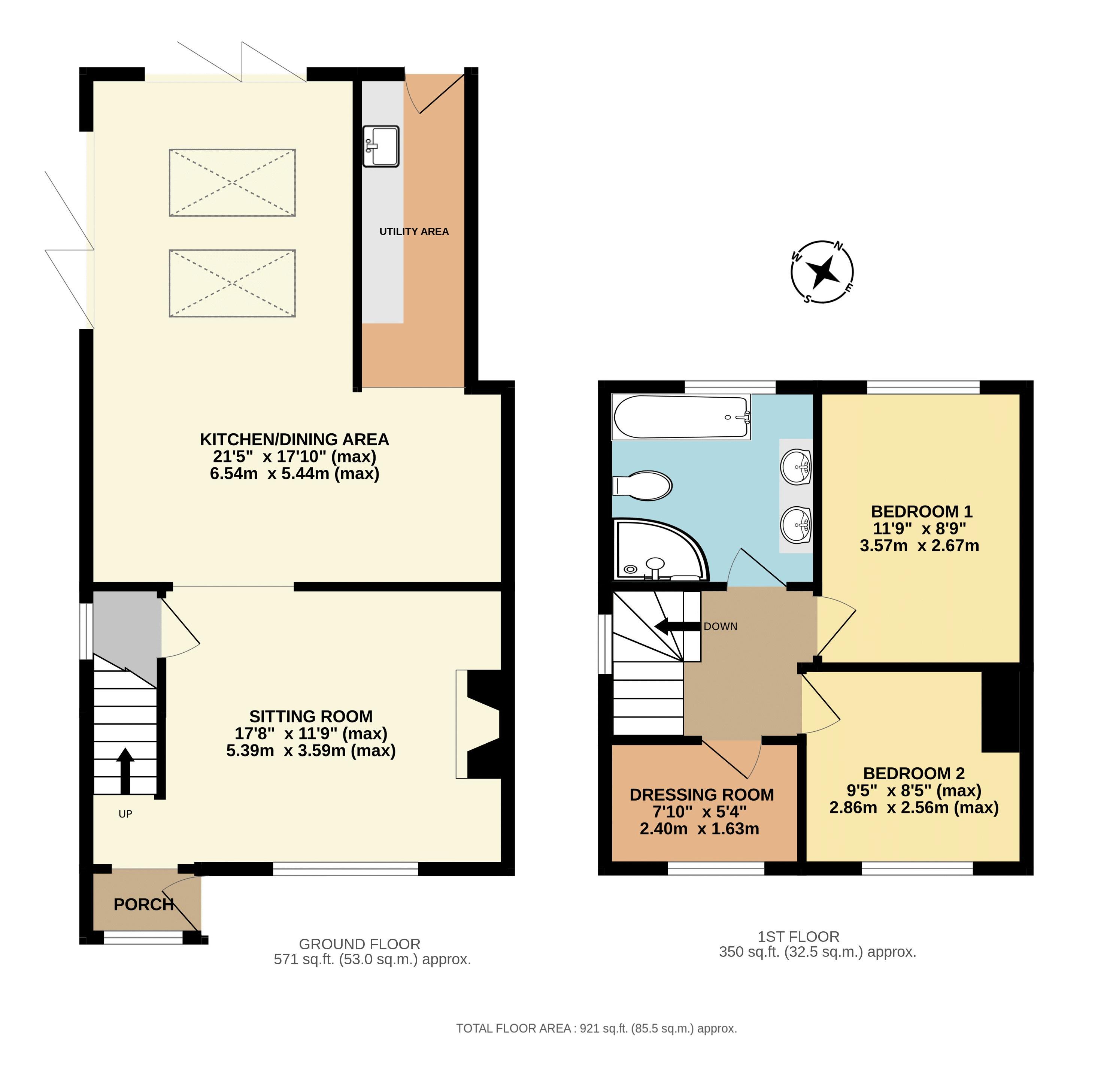 1, Moolham Lane, Ilminster floorplan